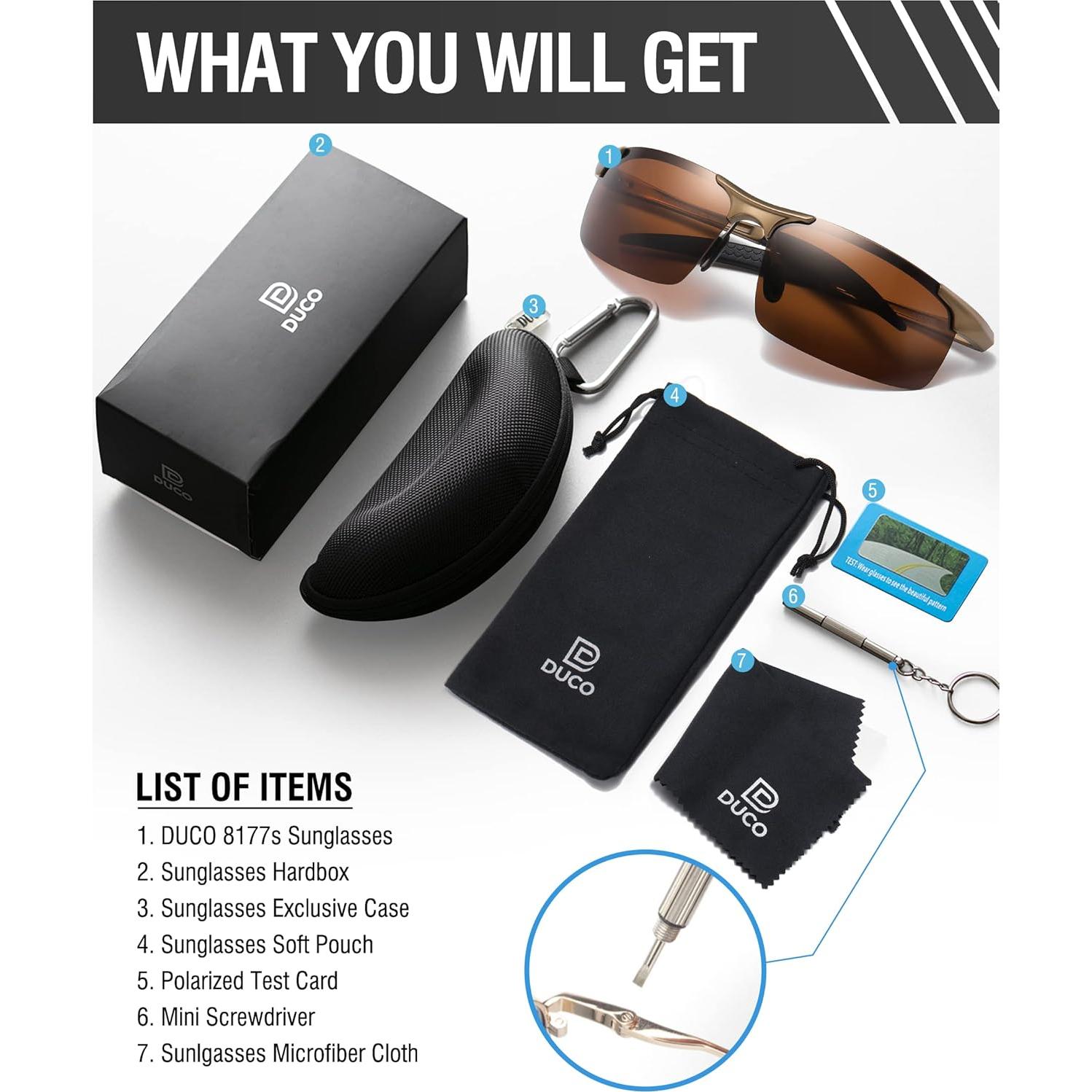Gafas de sol deportivas DUCO 8177 polarizadas UV400