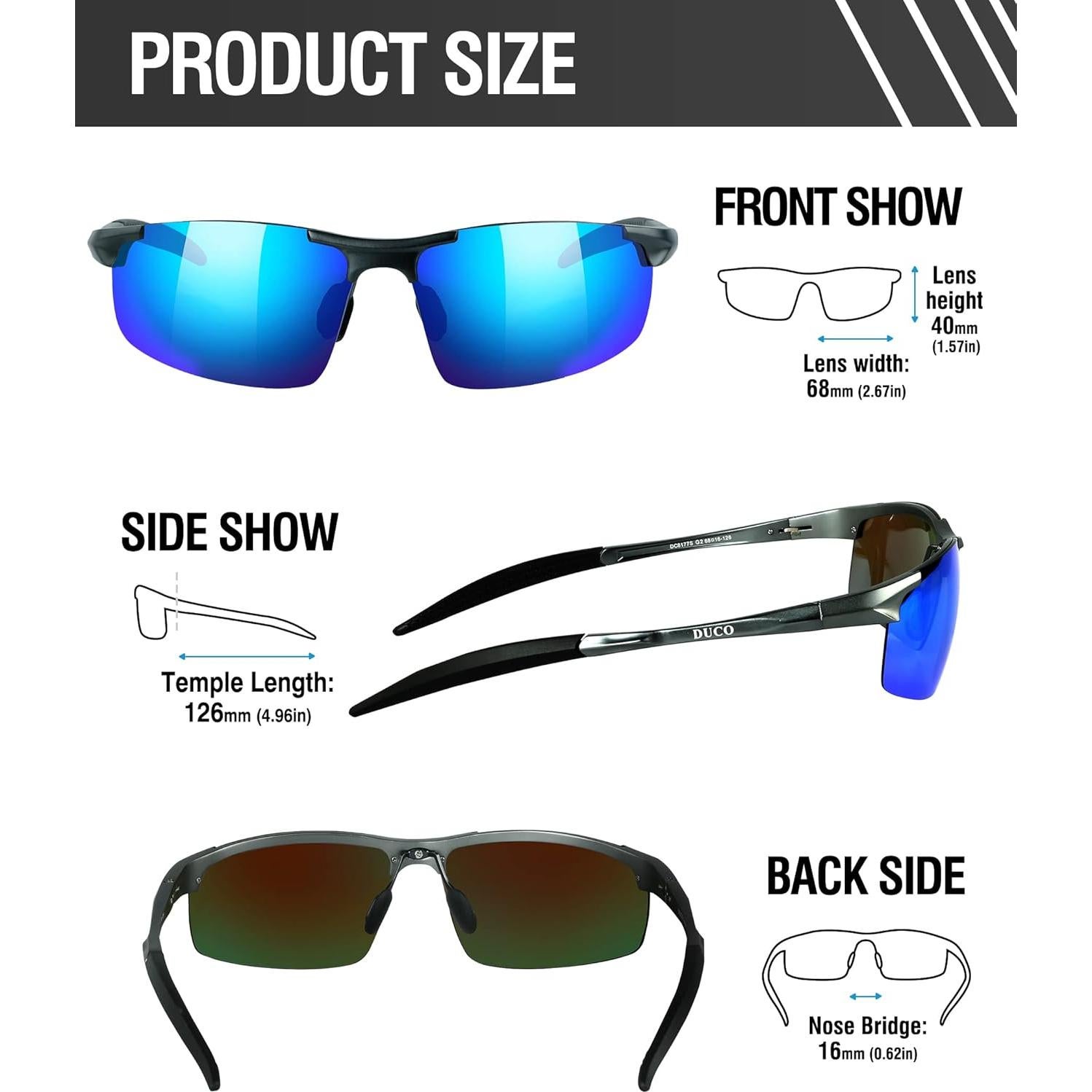 Gafas de sol deportivas DUCO 8177 polarizadas UV400