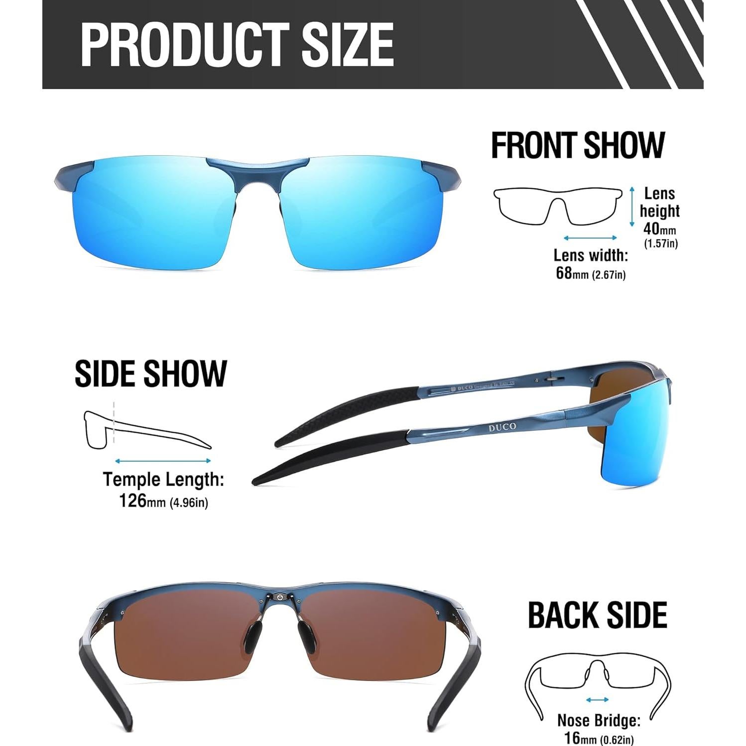 Gafas de sol deportivas DUCO 8177 polarizadas UV400