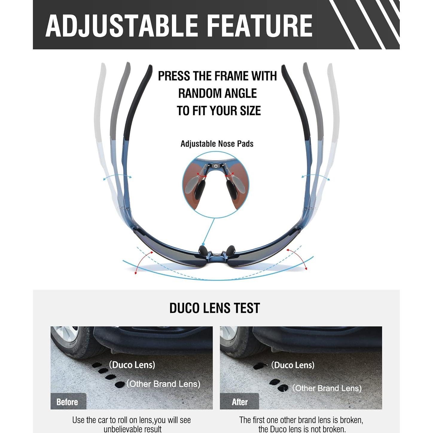 Gafas de sol deportivas DUCO 8177 polarizadas UV400