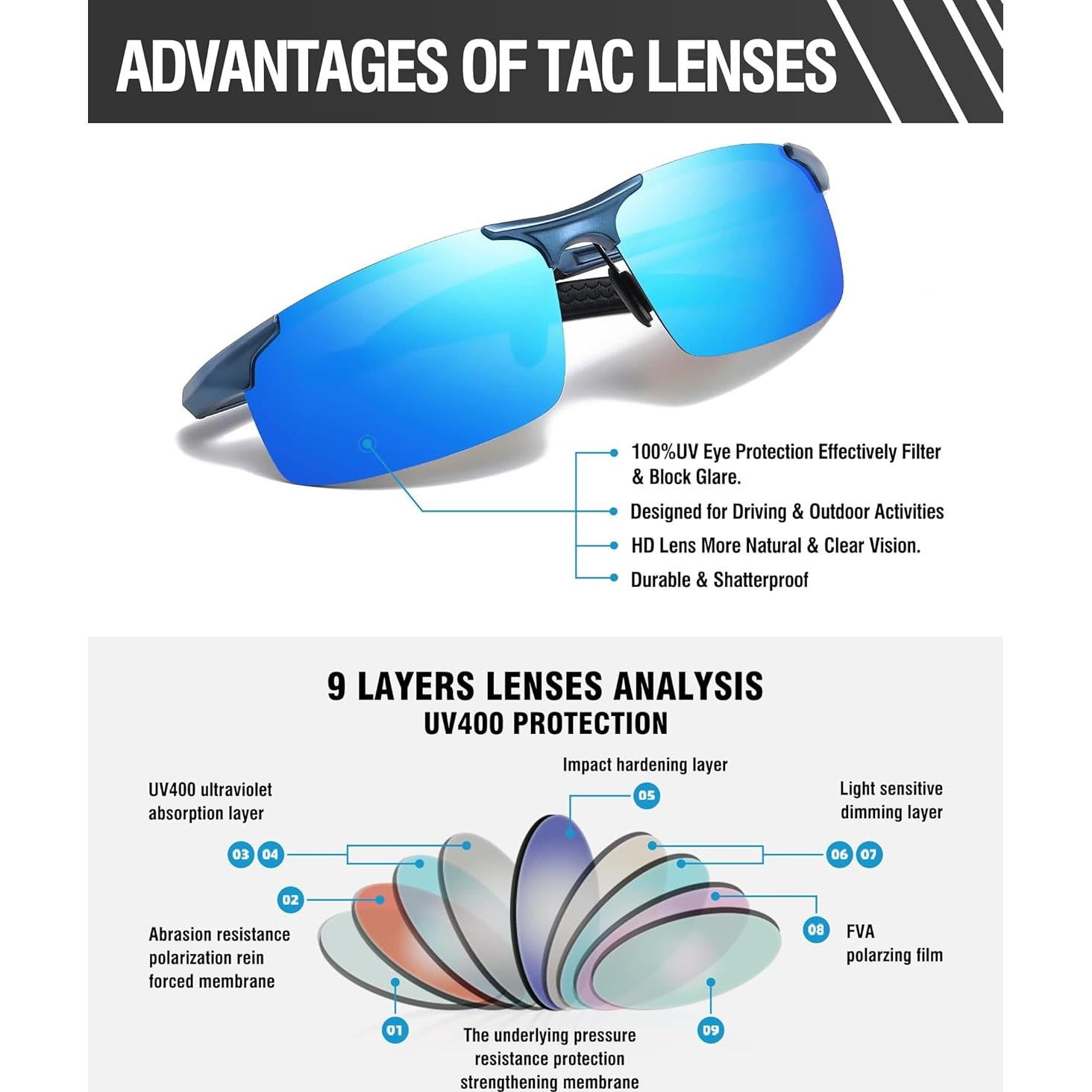 Gafas de sol deportivas DUCO 8177 polarizadas UV400