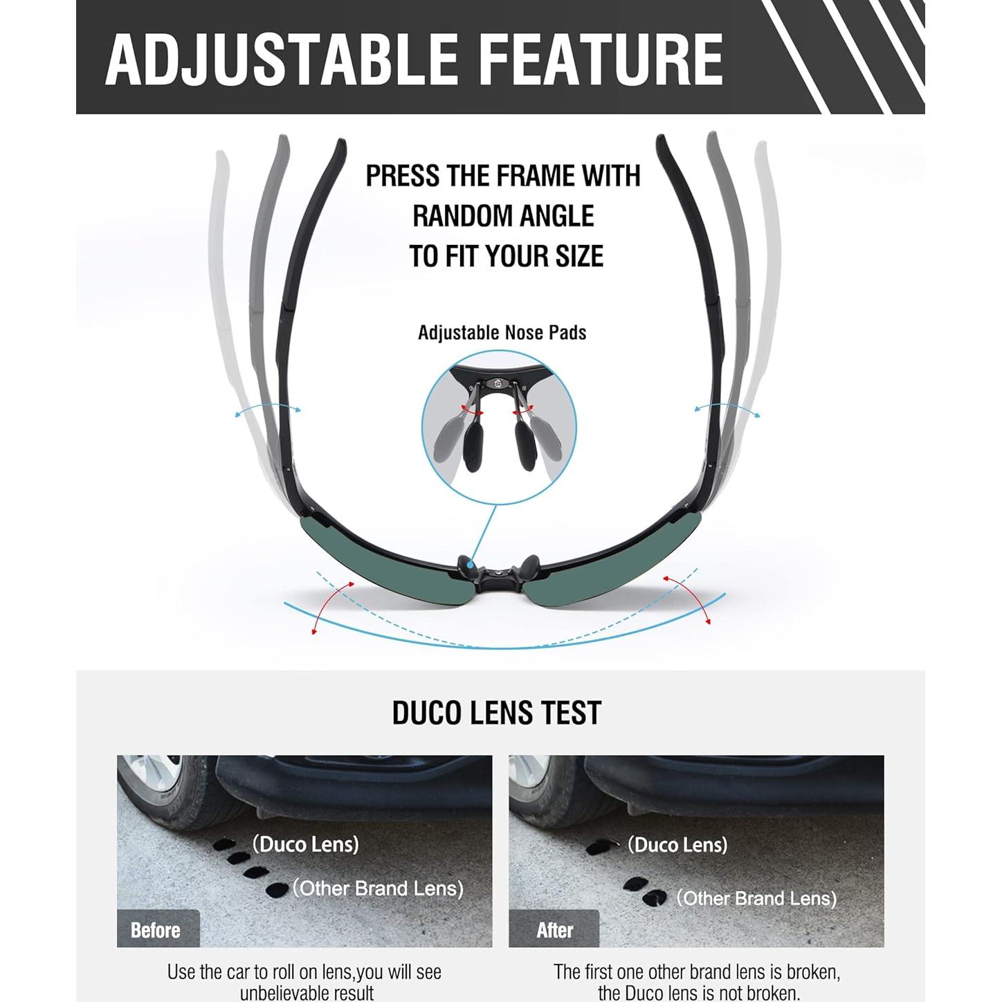 Gafas de sol deportivas DUCO 8177 polarizadas UV400