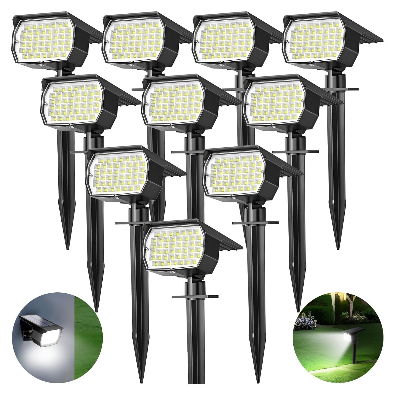 Focos Solares Tadyreal 10 Piezas 46 LED IP65 Jardín