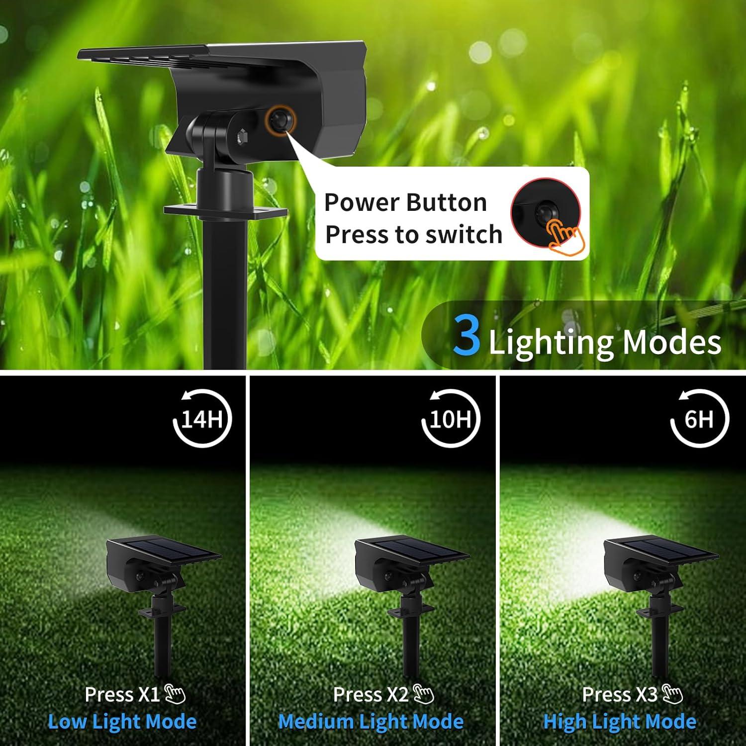 Focos Solares Tadyreal 10 Piezas 46 LED IP65 Jardín