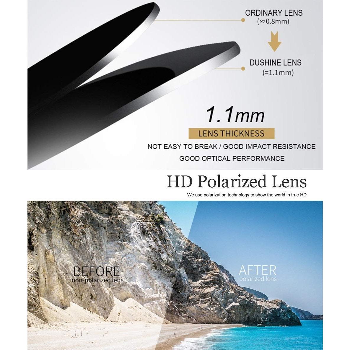 Gafas de Sol Polarizadas DUSHINE UV400 Estilo Retro para Mujeres