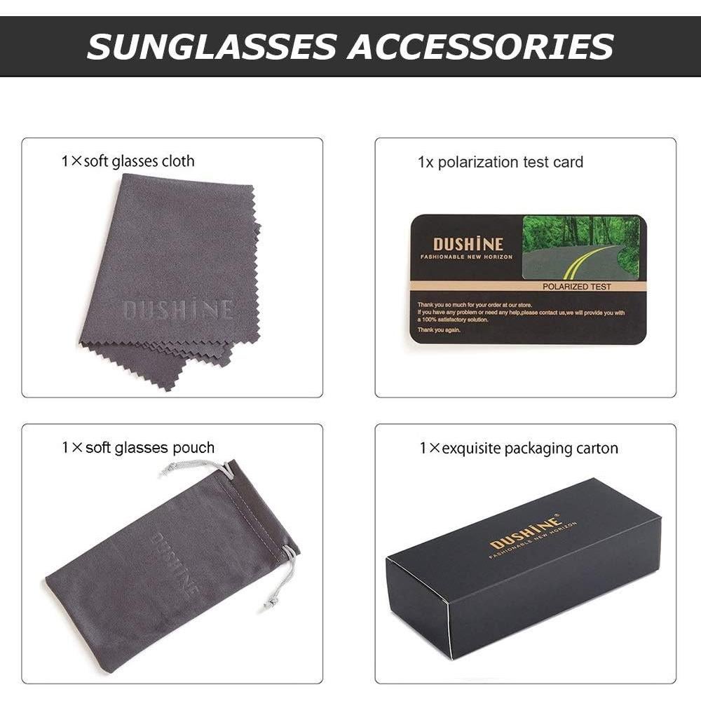 Gafas de Sol Polarizadas DUSHINE UV400 Estilo Retro para Mujeres
