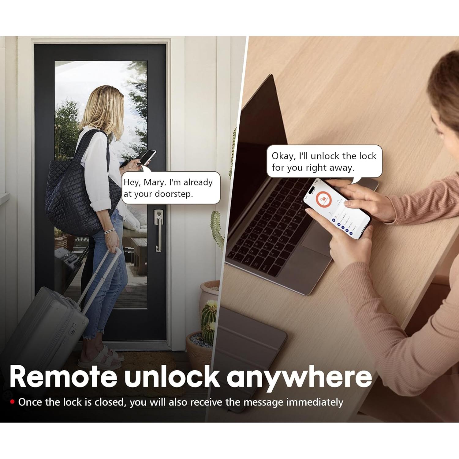 Cerradura WiFi Chautday WIFI04 con teclado y control remoto