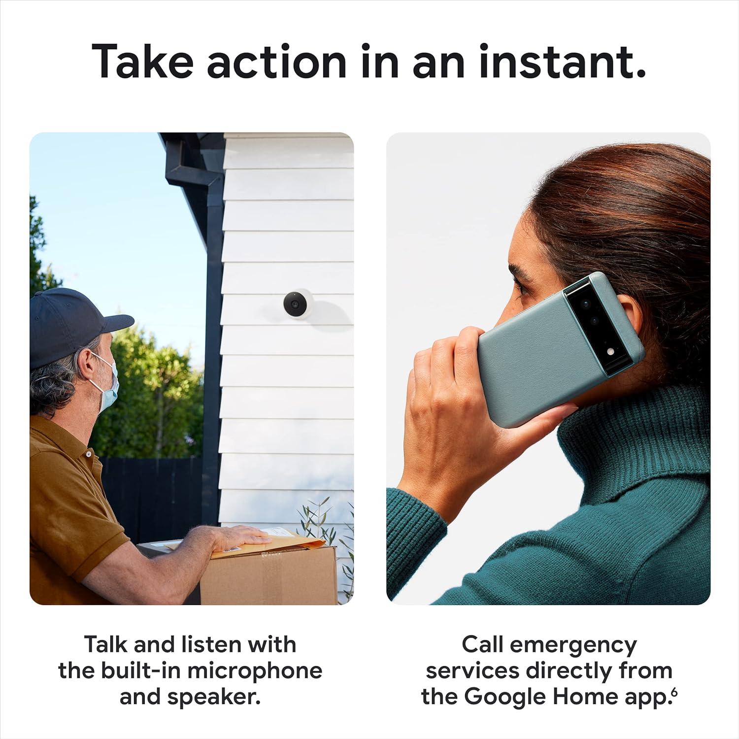 Cámara Nest Cam 2da Gen Batería Exterior/Interior 1080p
