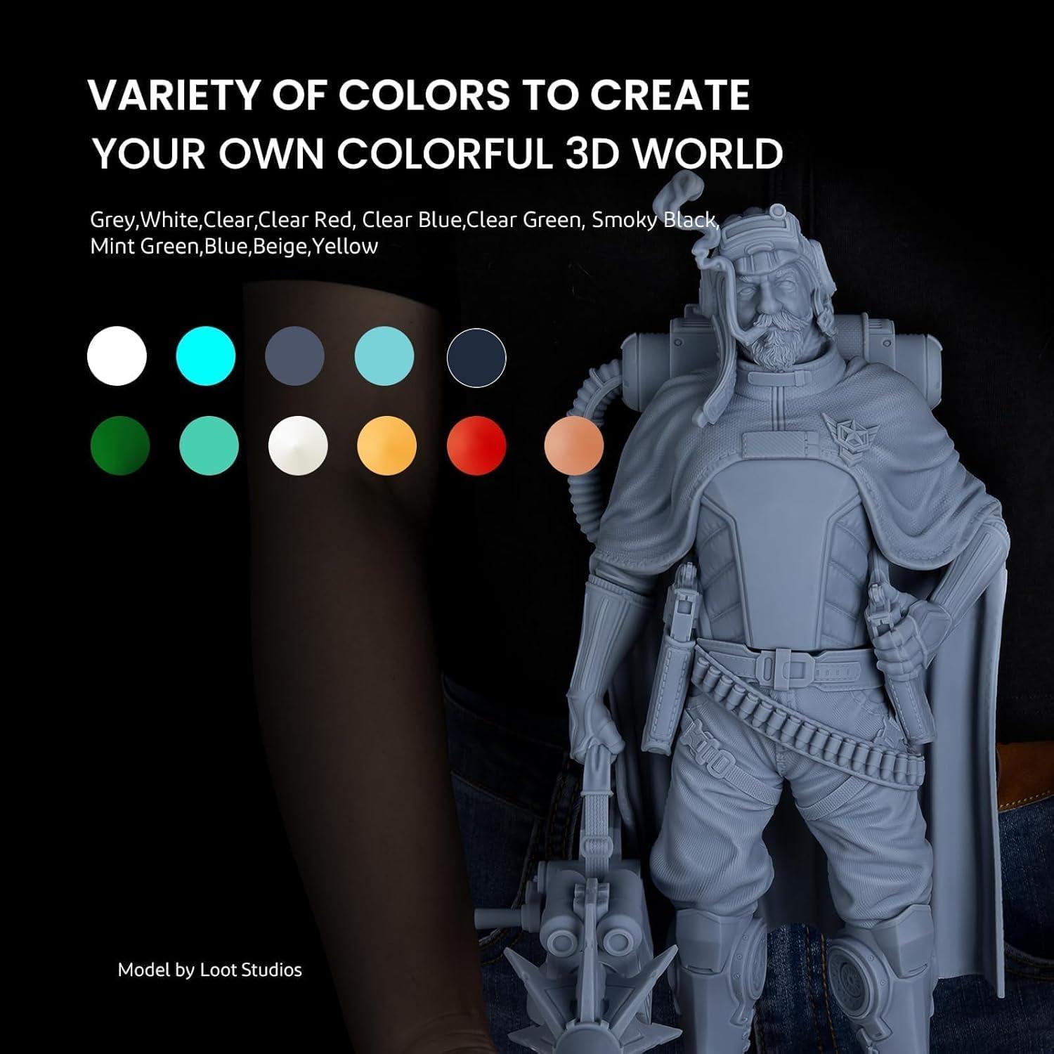 Resina 3D ABS-Like ELEGOO 1000g Fotopolímero UV Gris