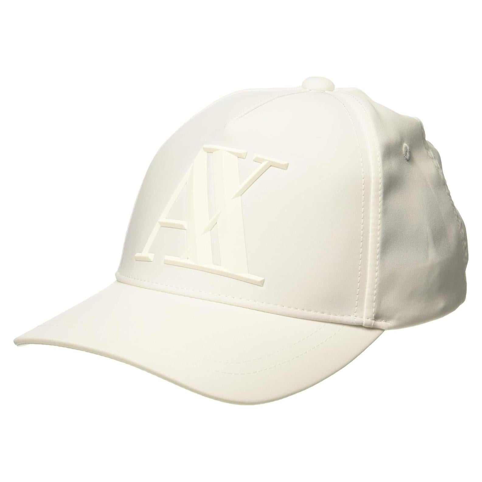 Gorra de béisbol Armani Exchange con logo 3D blanca