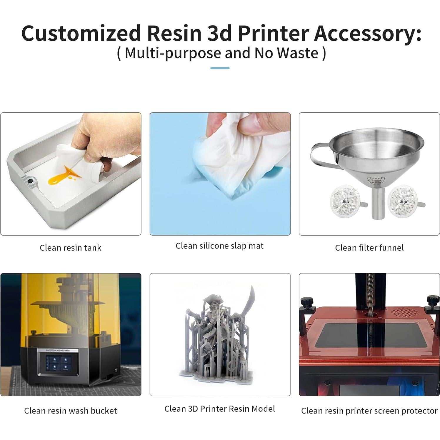 Toallitas de Limpieza 3D FYSETC - 100 Unidades 20x15cm Algodón