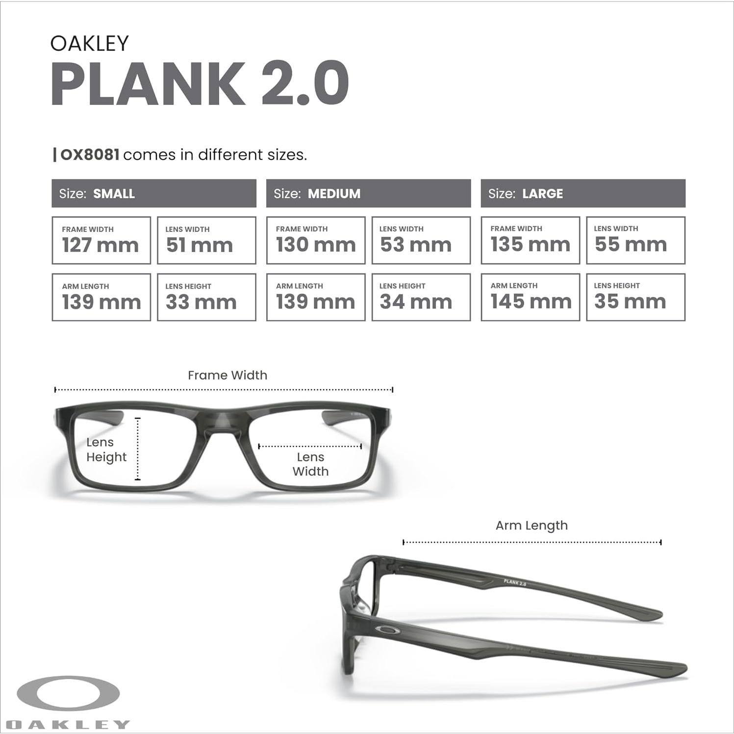 Gafas de lectura Oakley Plank 2.0 OX8081 51mm Unisex + Kit Cuidado