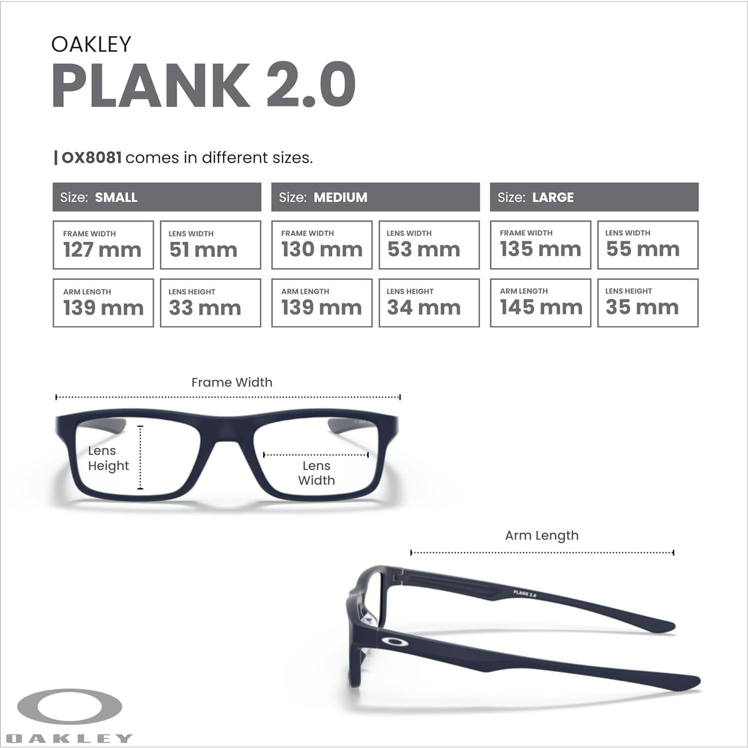 Gafas de lectura Oakley Plank 2.0 OX8081 Rectangulares Unisex