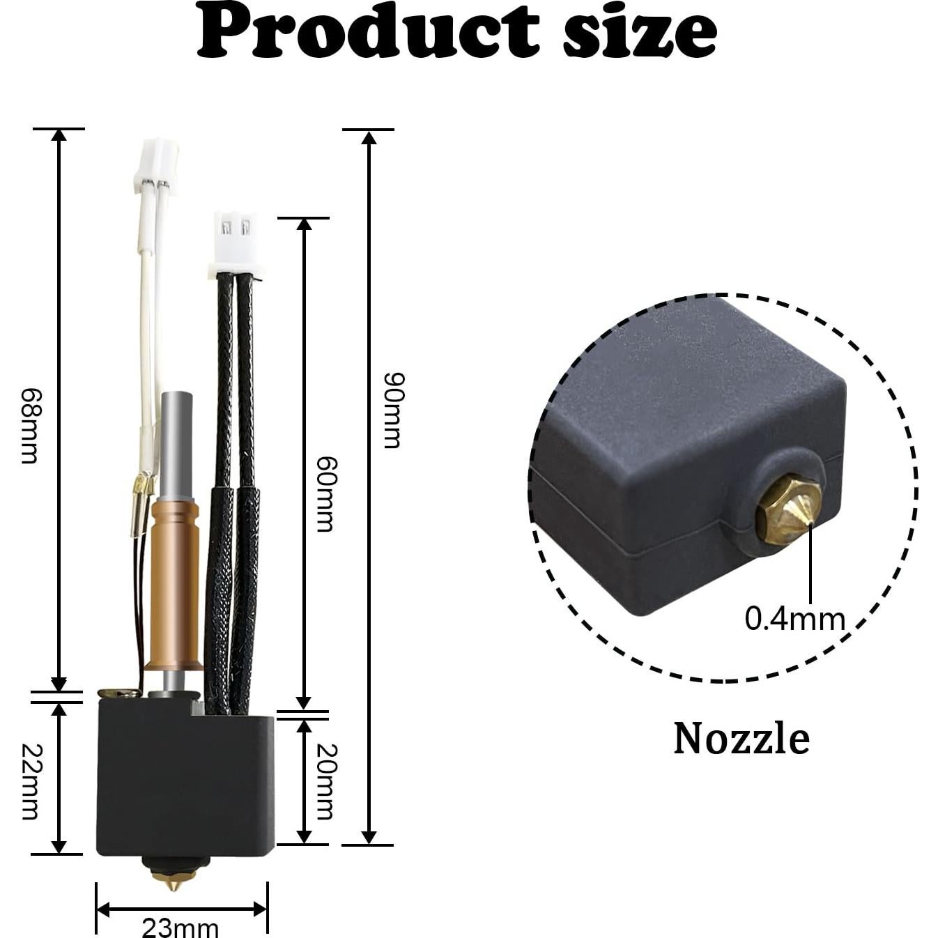Hotend Kobra 3 HzdaDeve 2.0 Sin Fugas + 2 Cubiertas Silicona