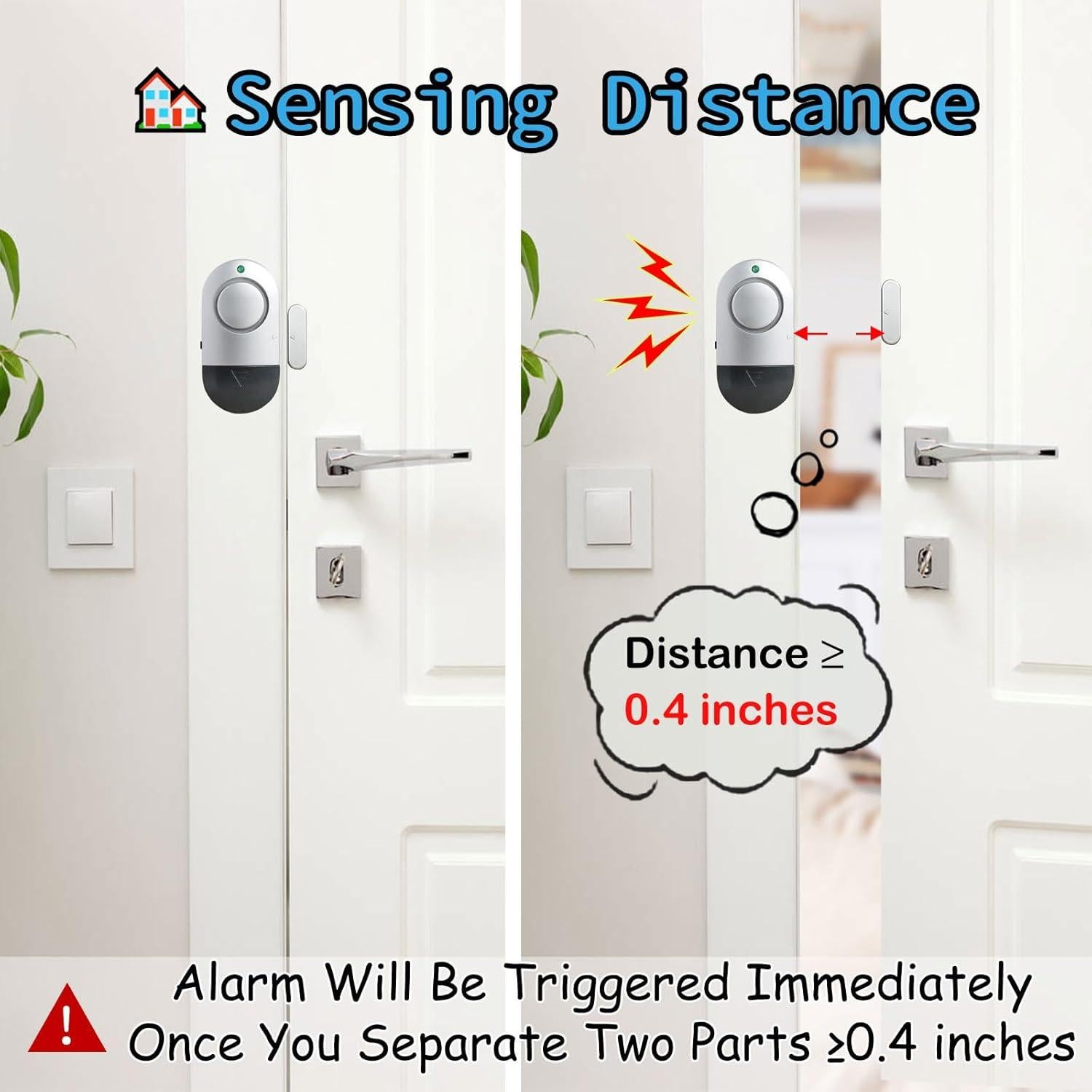 Alarmas de Puerta y Ventana Zabree 120 dB 4 Piezas