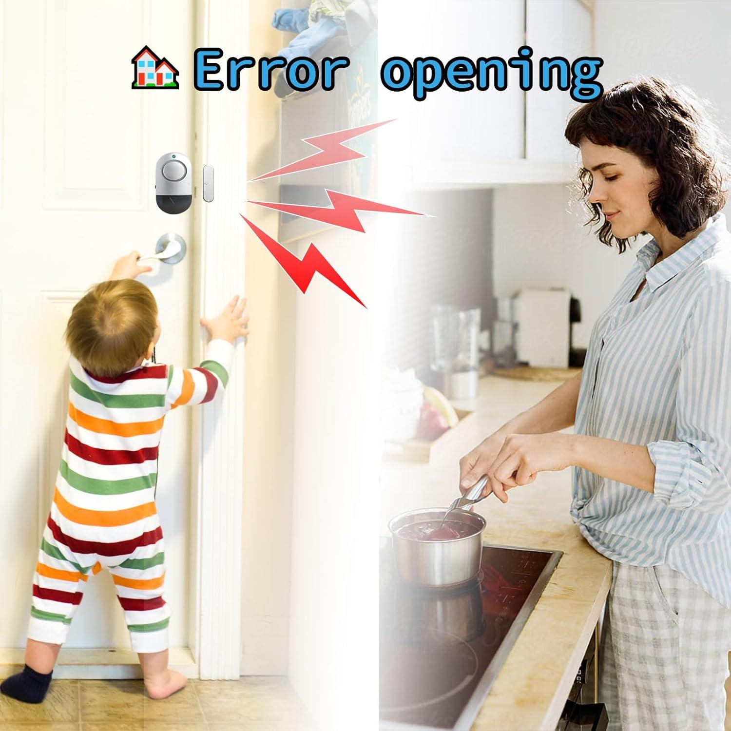 Alarmas de Puerta y Ventana Zabree 120 dB 4 Piezas