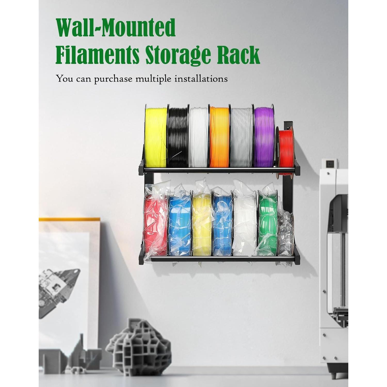 Soporte de Almacenamiento de Filamento 3D AHOWPD Negro 2 Niveles