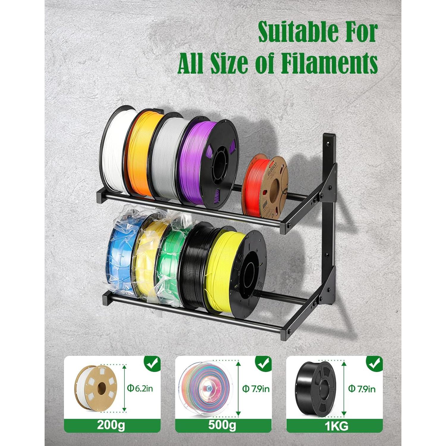 Soporte de Almacenamiento de Filamento 3D AHOWPD Negro 2 Niveles