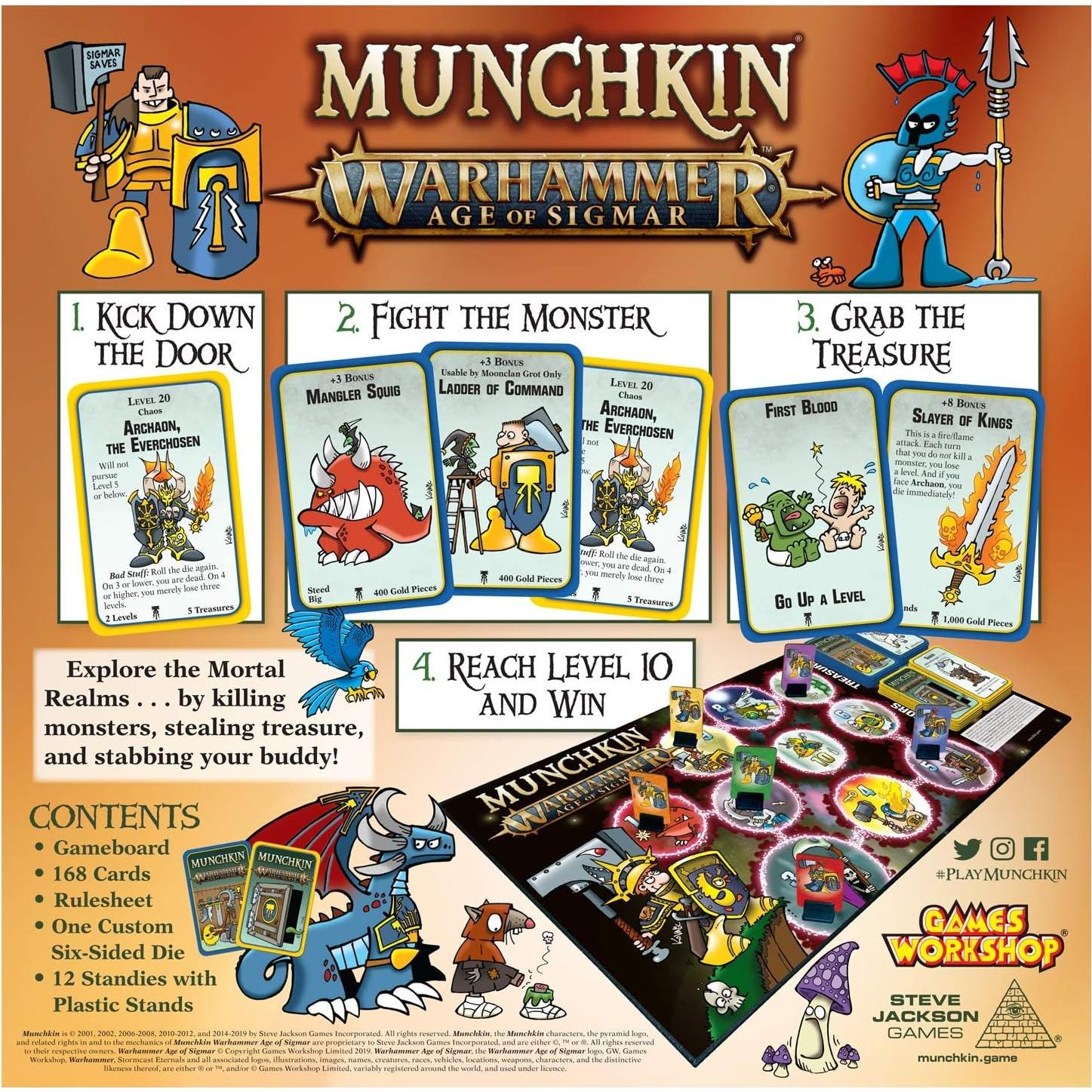 Munchkin Warhammer: Age of Sigmar - Juego de Mesa 3-6 Jugadores