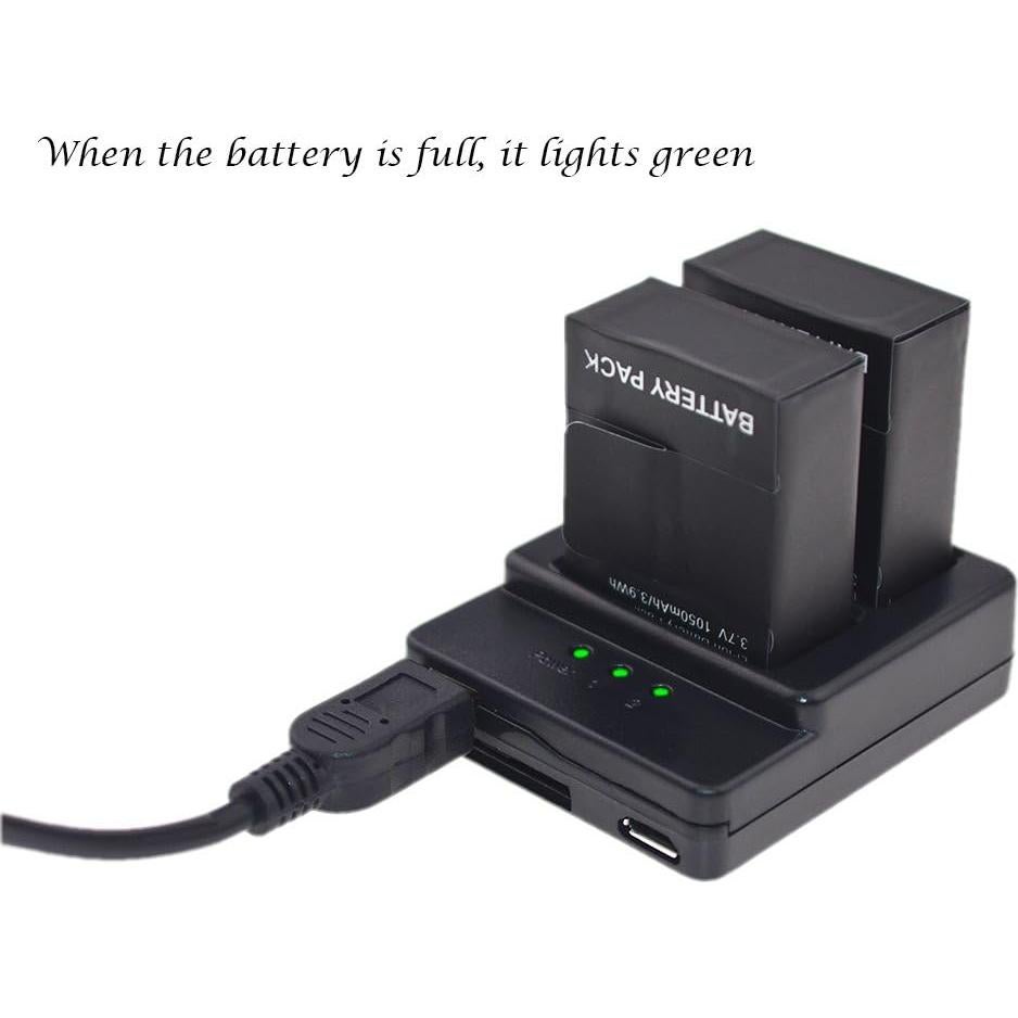 Baterías y Cargador Doble Suptig para GoPro Hero 3/3+