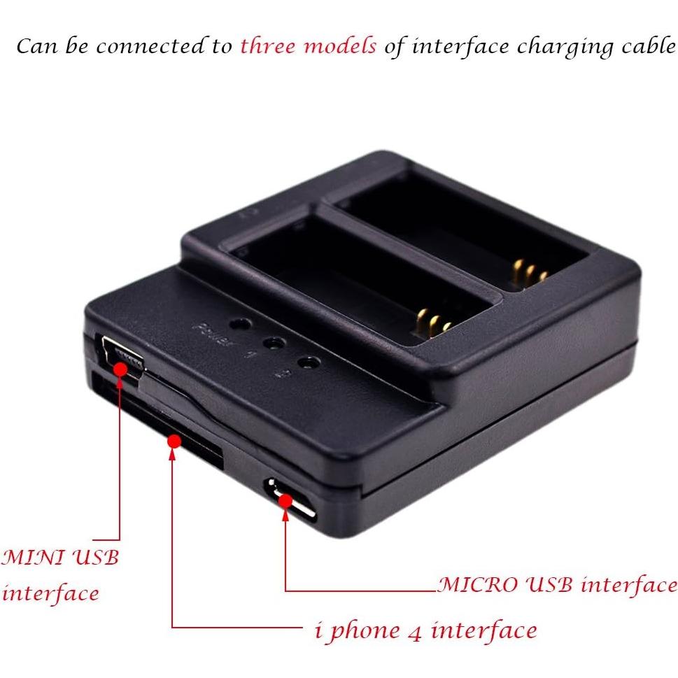 Baterías y Cargador Doble Suptig para GoPro Hero 3/3+