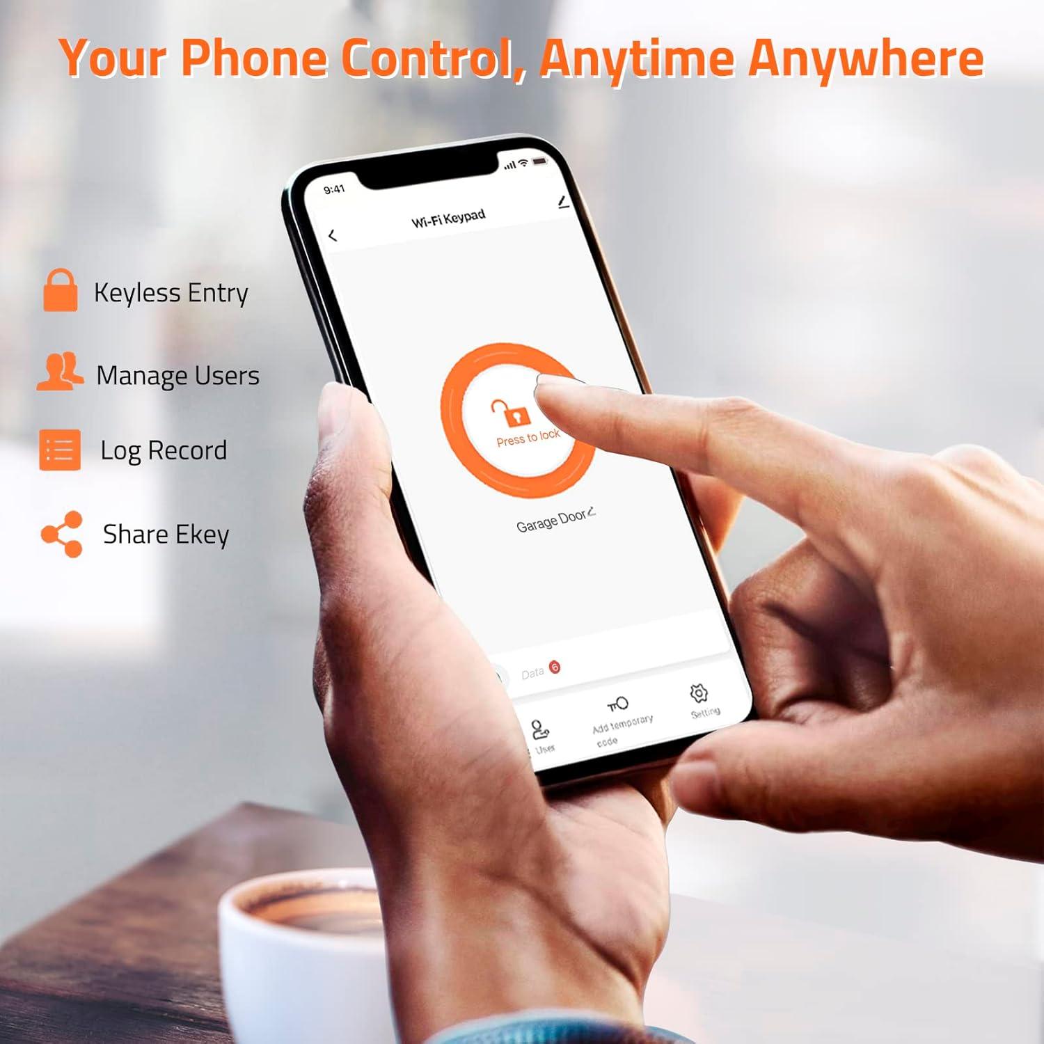 Teclado Control Acceso Inalámbrico AMOCAM S602-TUYA LED