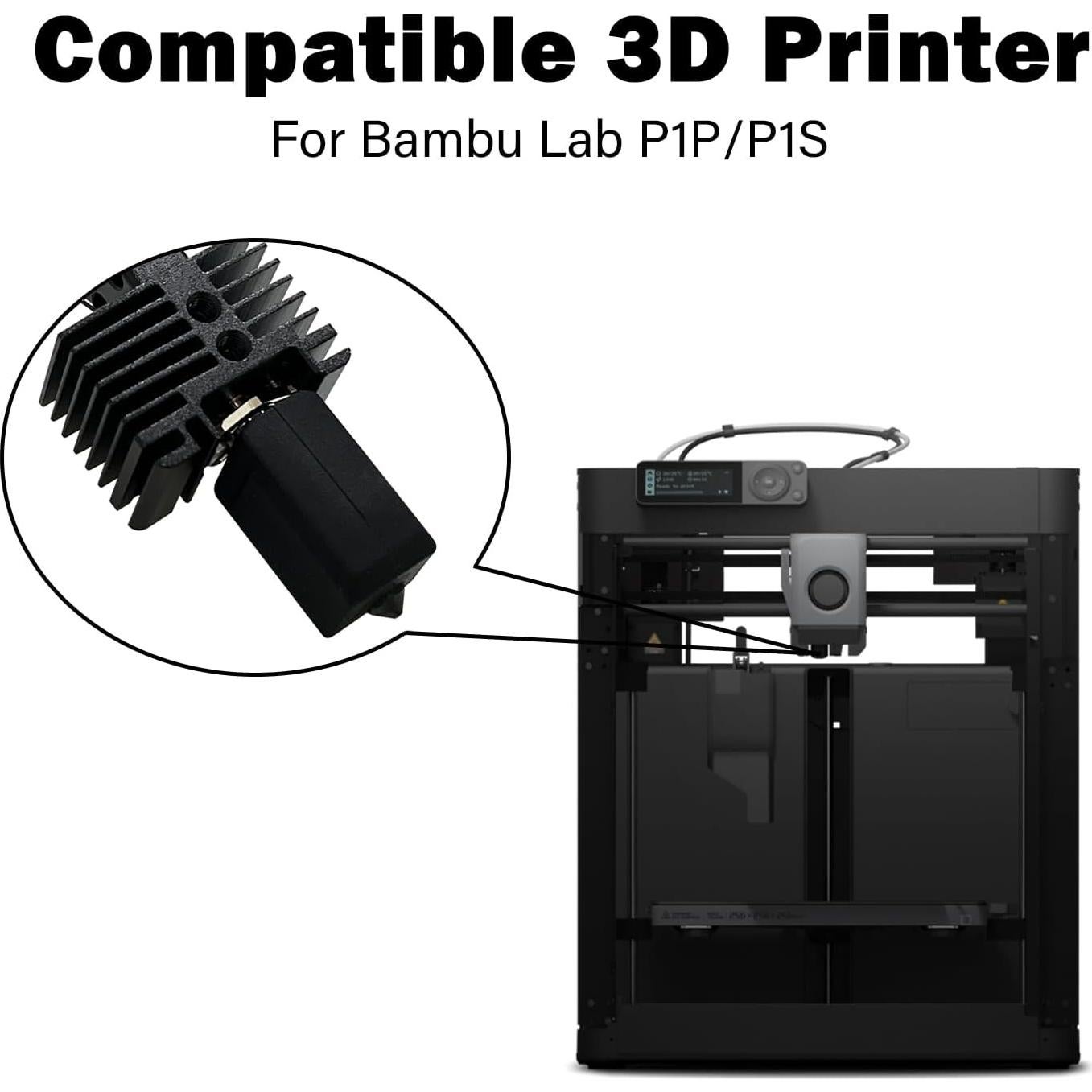 Hotend 0.2mm HysiPrui para Impresora 3D Bambu Lab P1P/P1S
