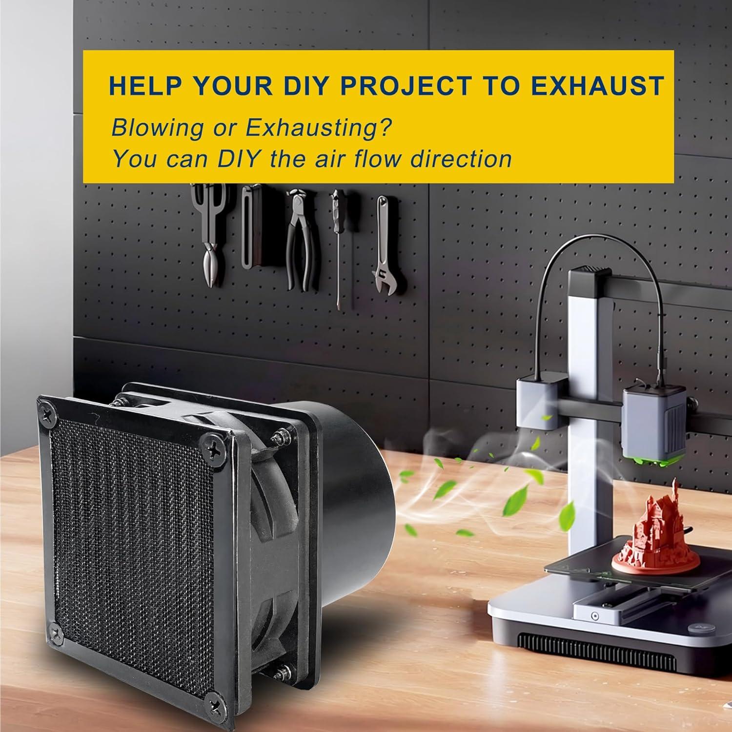 Kit Ventilador Axial 80mm DC12V 4500RPM Hose Vary