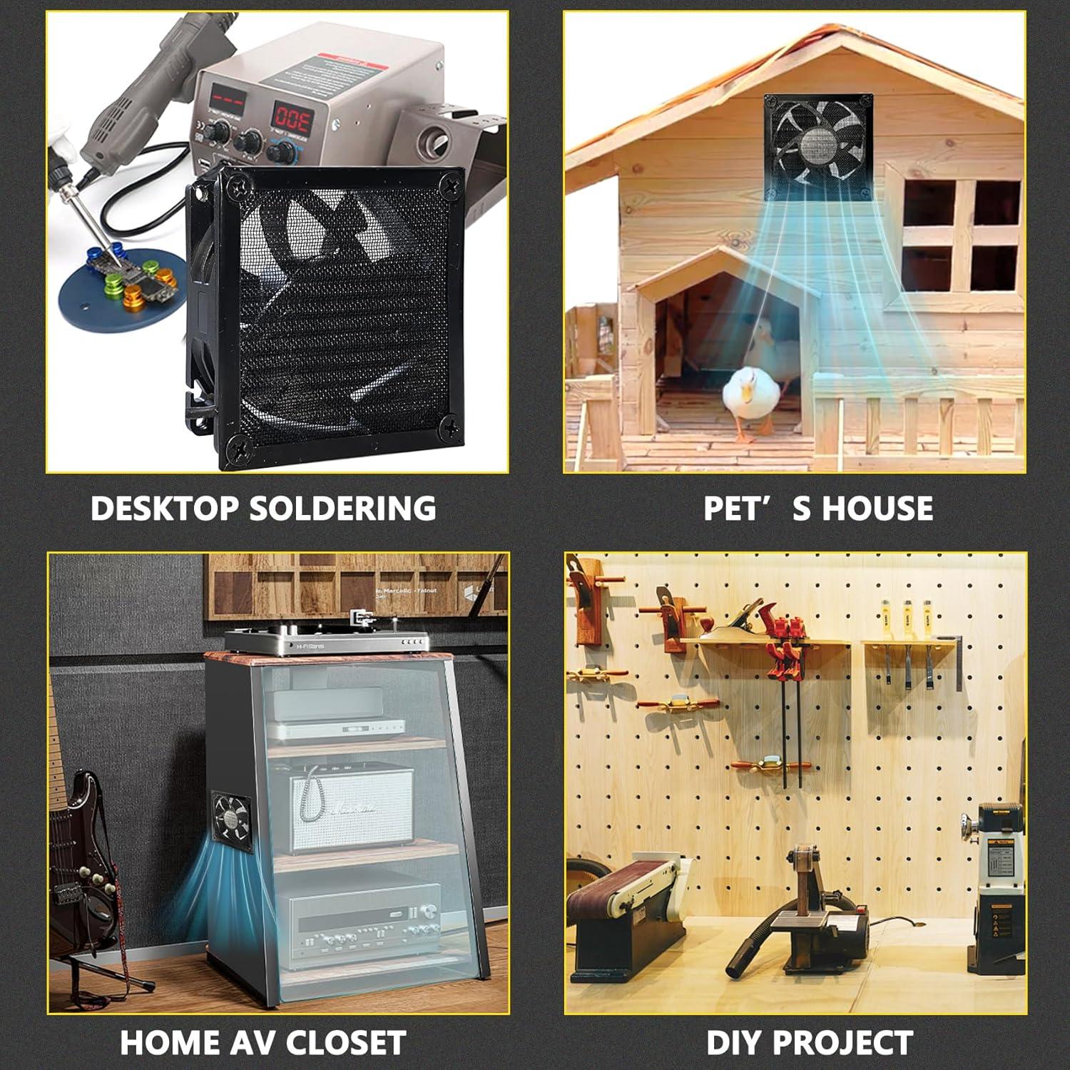 Kit Ventilador Axial 80mm DC12V 4500RPM Hose Vary