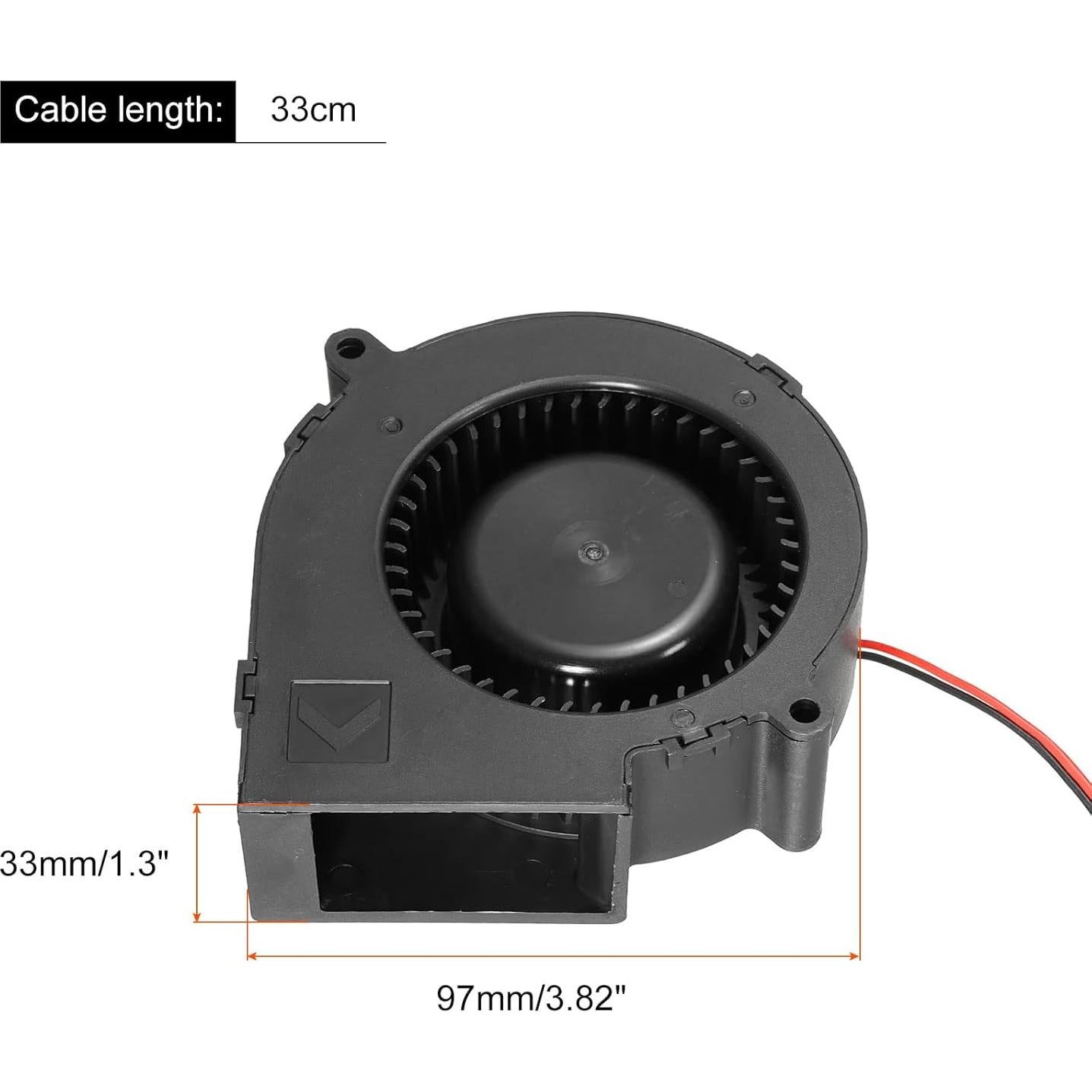 Ventilador de Enfriamiento MECCANIXITY DC 12V 97x33mm 2 Pines
