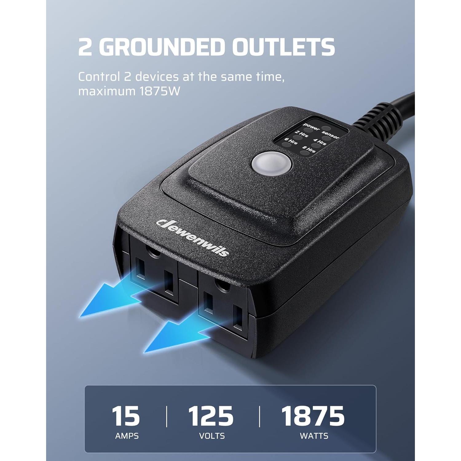 Temporizador de Luz DEWENWILS con Control Remoto y Sensor