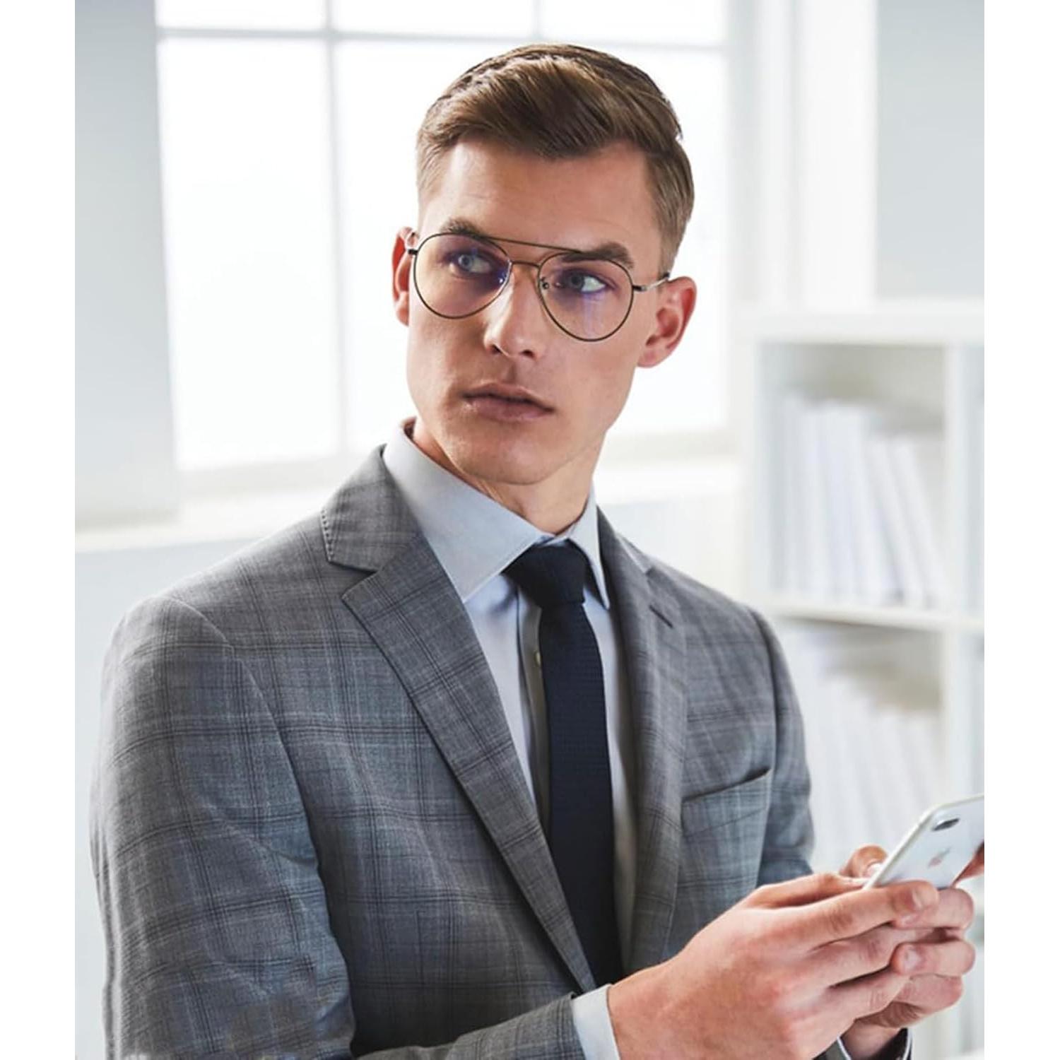 Gafas Aviador Unisex ZMS3025 Metal Lentes Transparentes