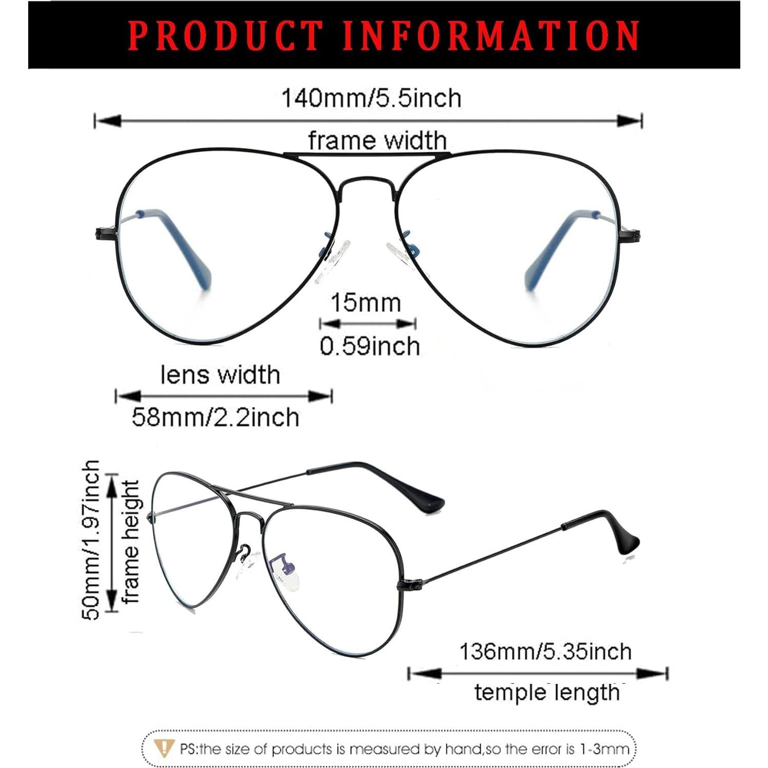 Gafas Aviador Unisex ZMS3025 Metal Lentes Transparentes