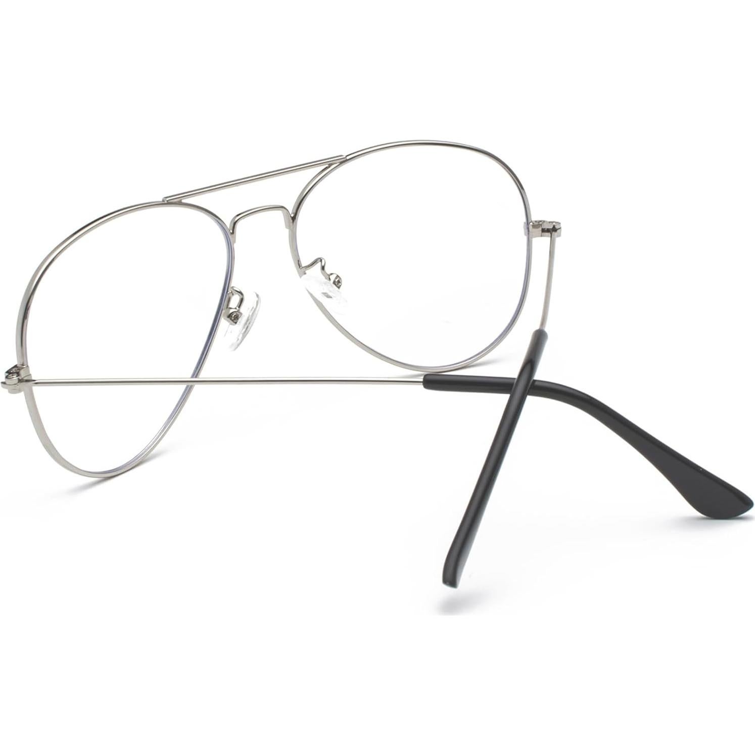 Gafas Aviador Clásicas ZMS3025 Metal Lentes Transparentes