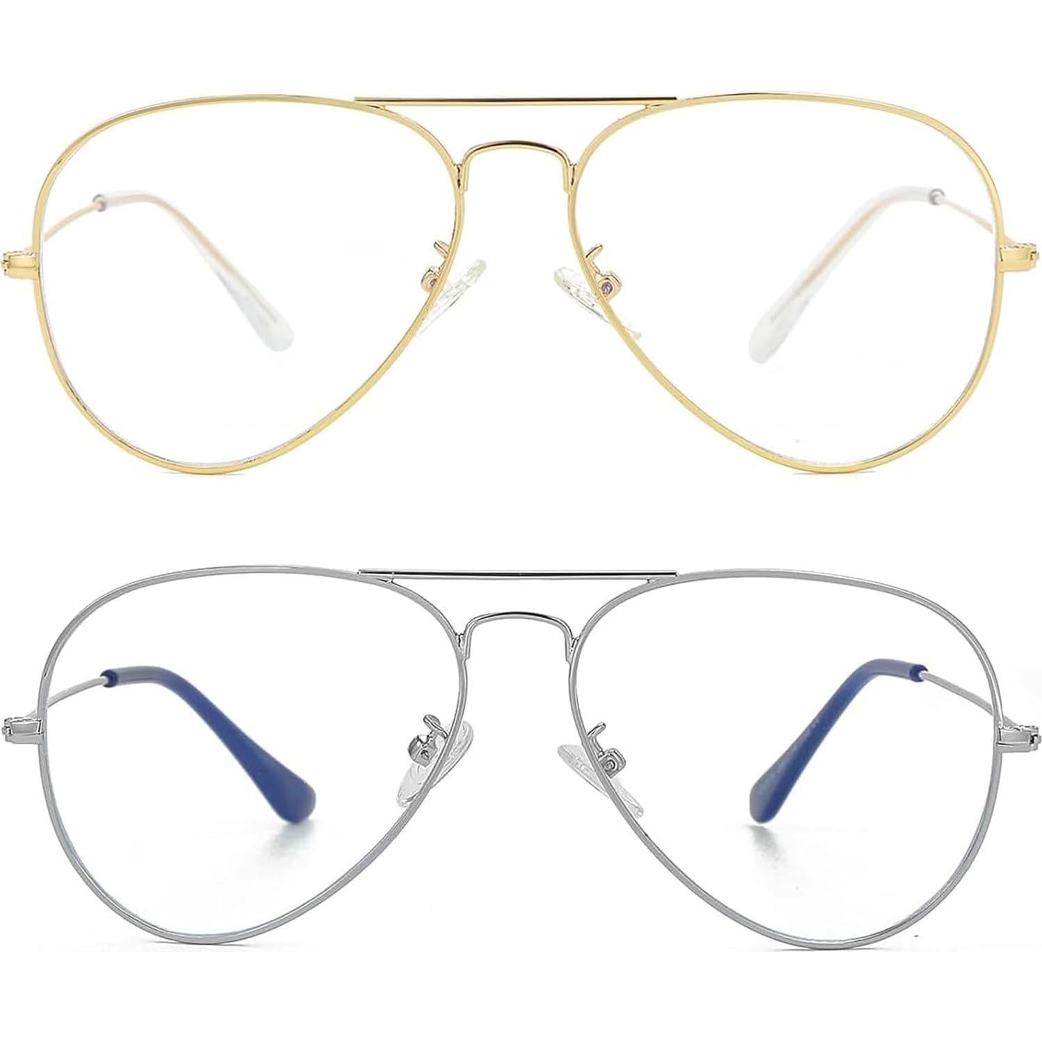 Gafas Aviador Unisex ZMS3025 Metal Lentes Transparentes