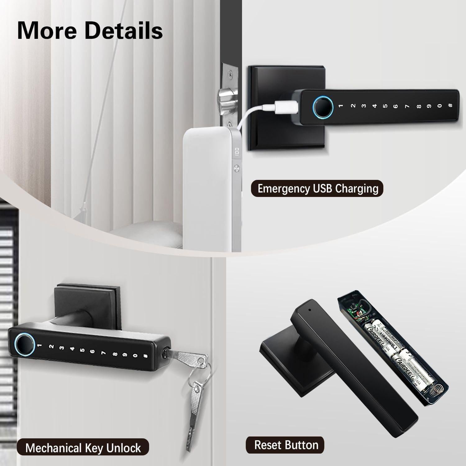 Cerradura Inteligente MINIA ZNS-4 con Huella Dactilar