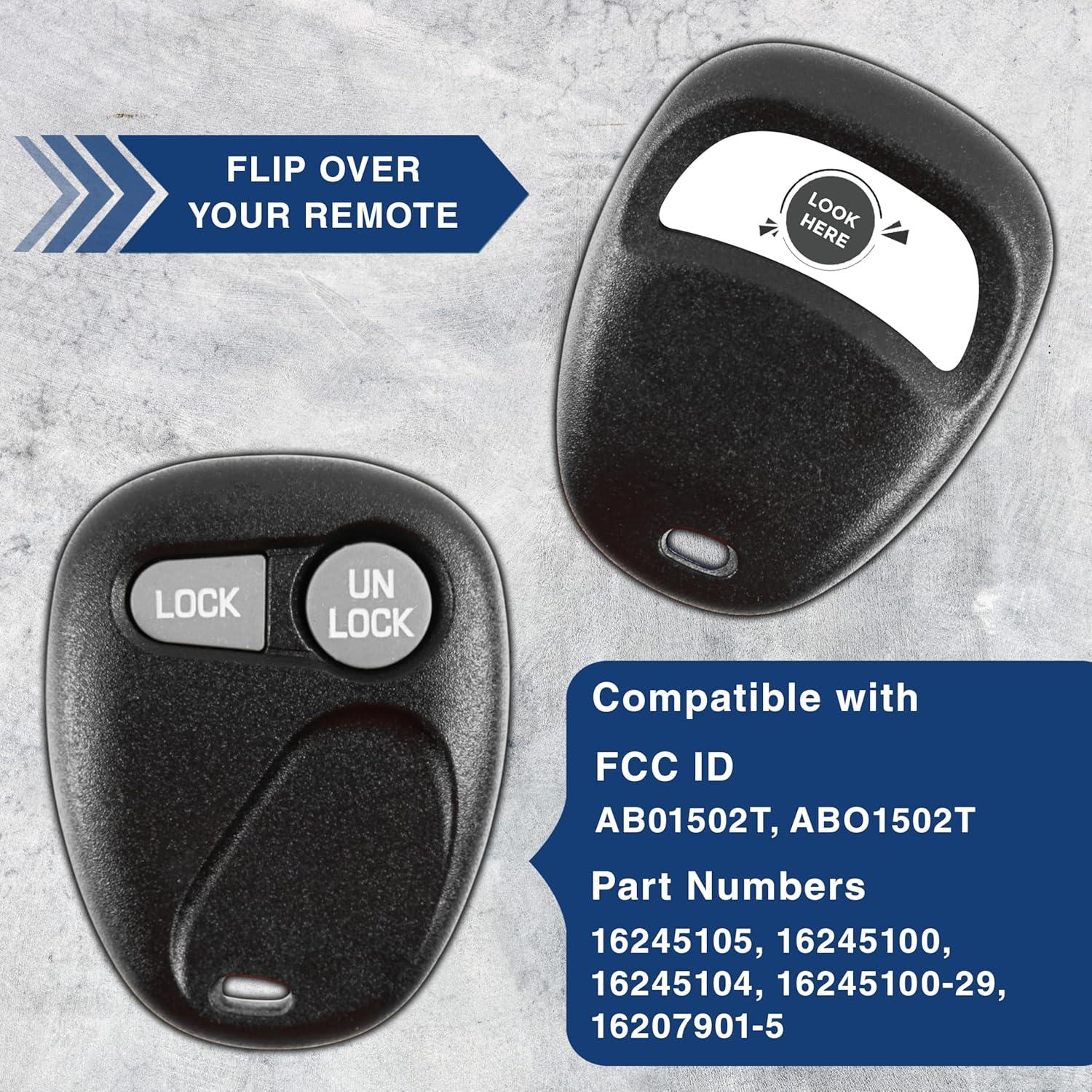 Control Remoto KeylessOption 2 Botones para Buick y más