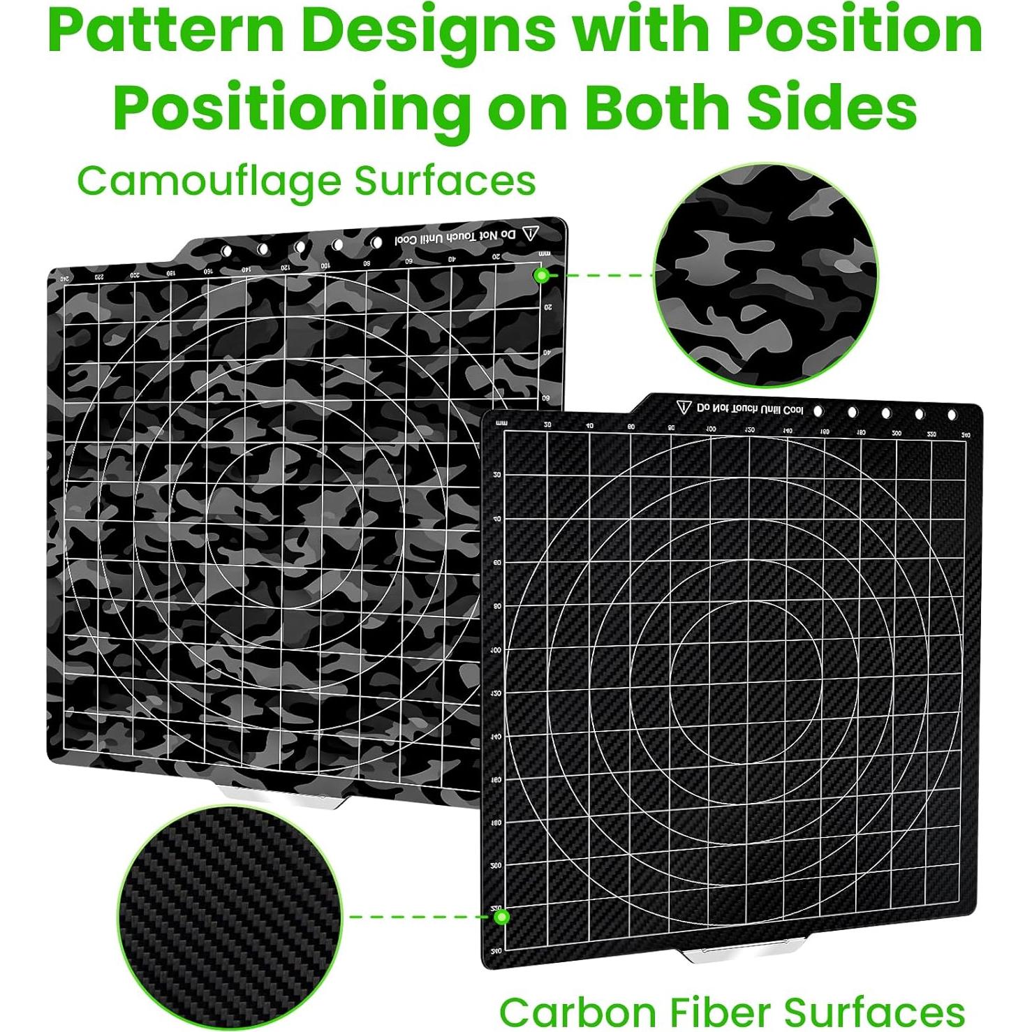 Placa de Construcción para Impresora 3D Asbrot JZ 257 Carbono-Camuflaje