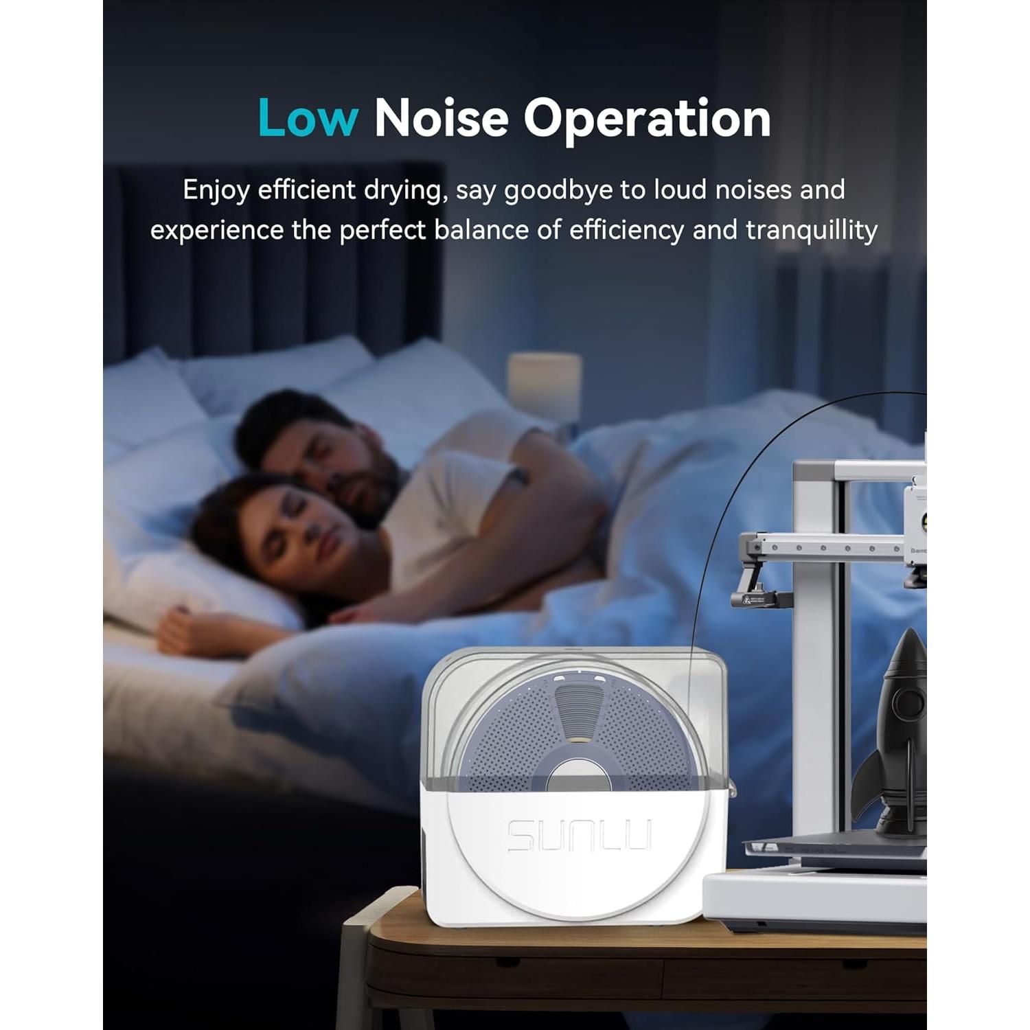 Secador de Filamento SUNLU S1 Plus - 1.75/2.85/3.00 mm, Blanco