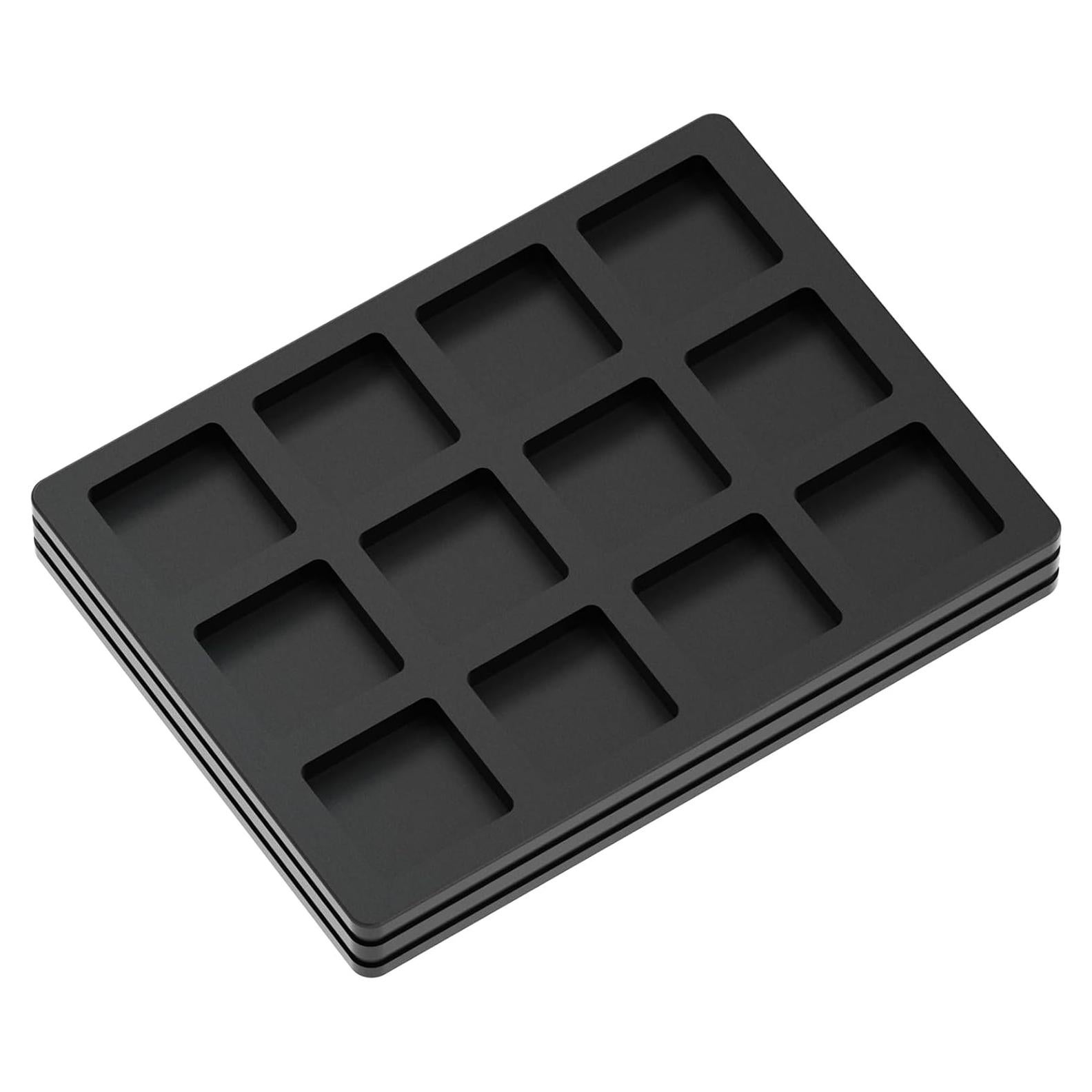 Caja de Almacenamiento de Teclas NLOFIN 12 Ranuras Aluminio Negro