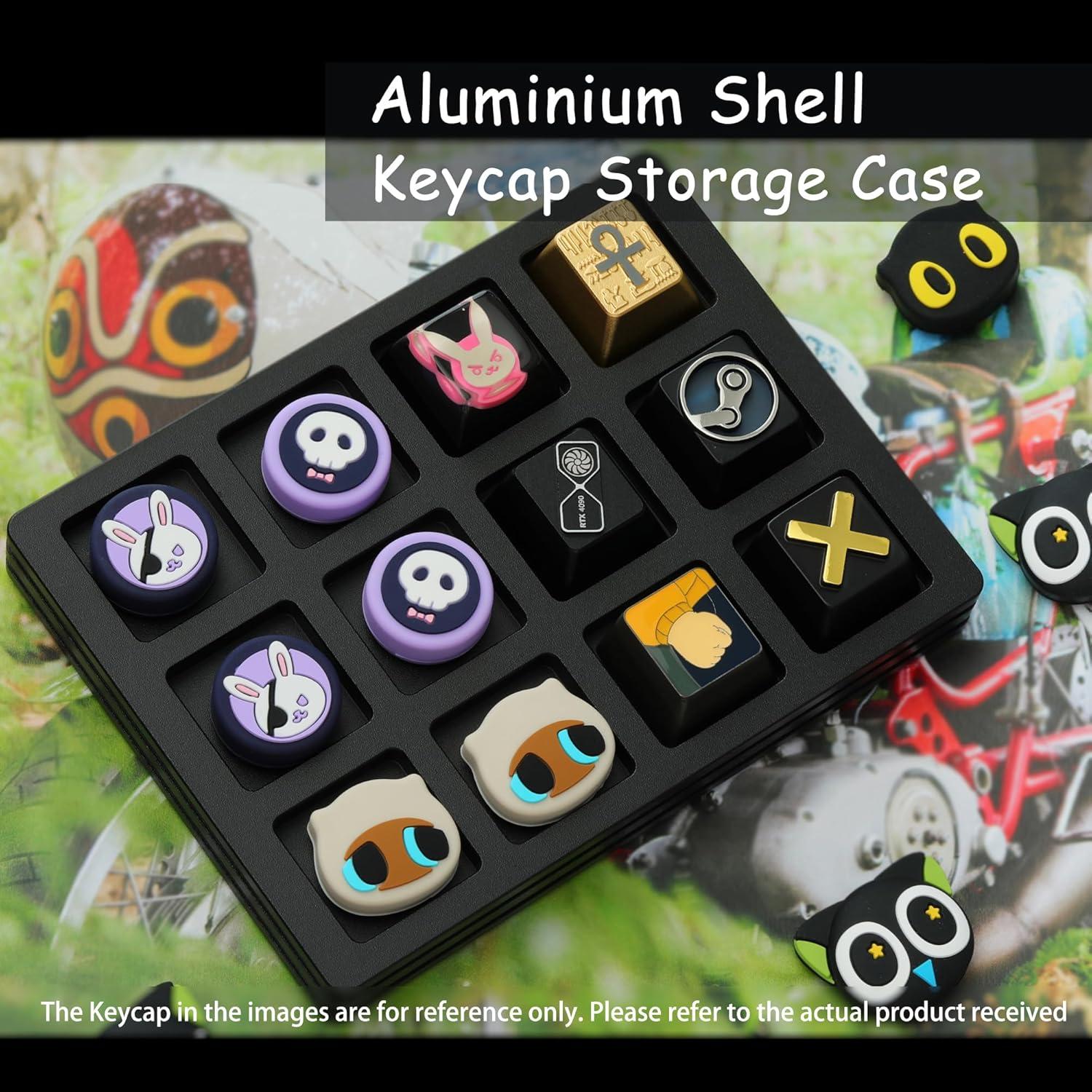 Caja de Almacenamiento de Teclas NLOFIN 12 Ranuras Aluminio Negro