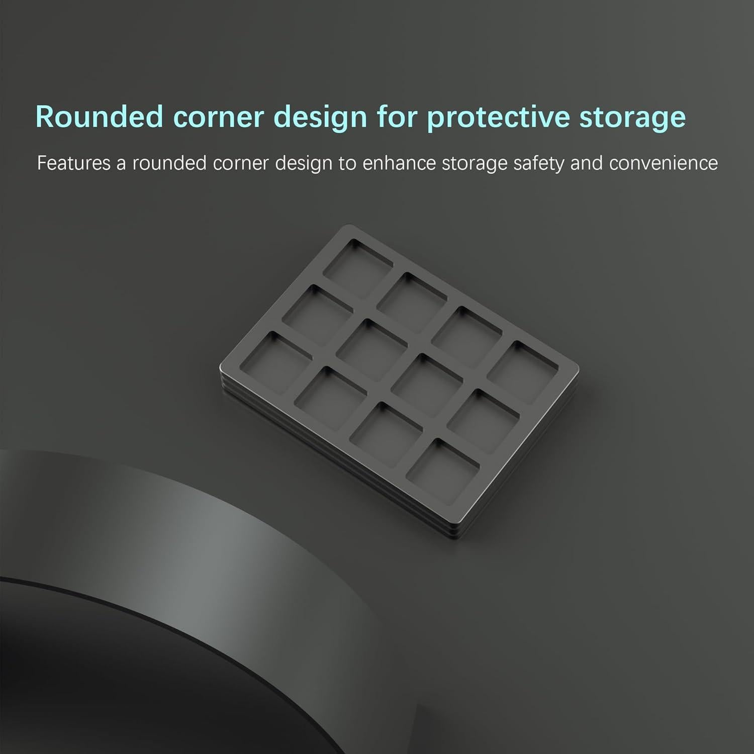 Caja de Almacenamiento de Teclas NLOFIN 12 Ranuras Aluminio Negro