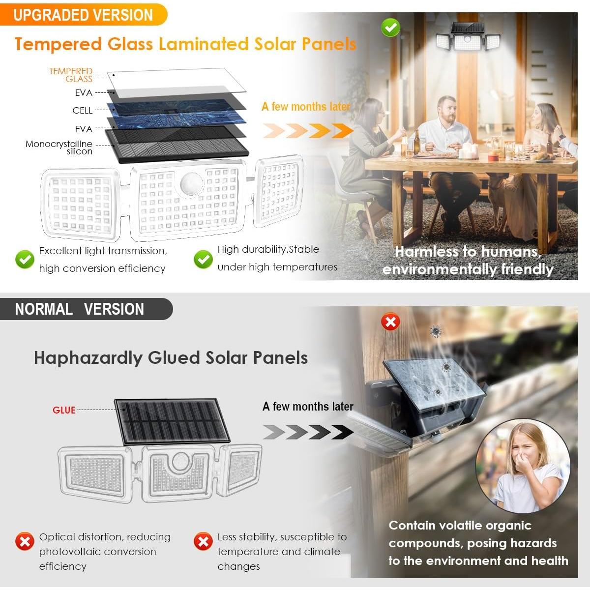 Luces Solares Mihani para Deck con Sensor de Movimiento - 2 Pzas