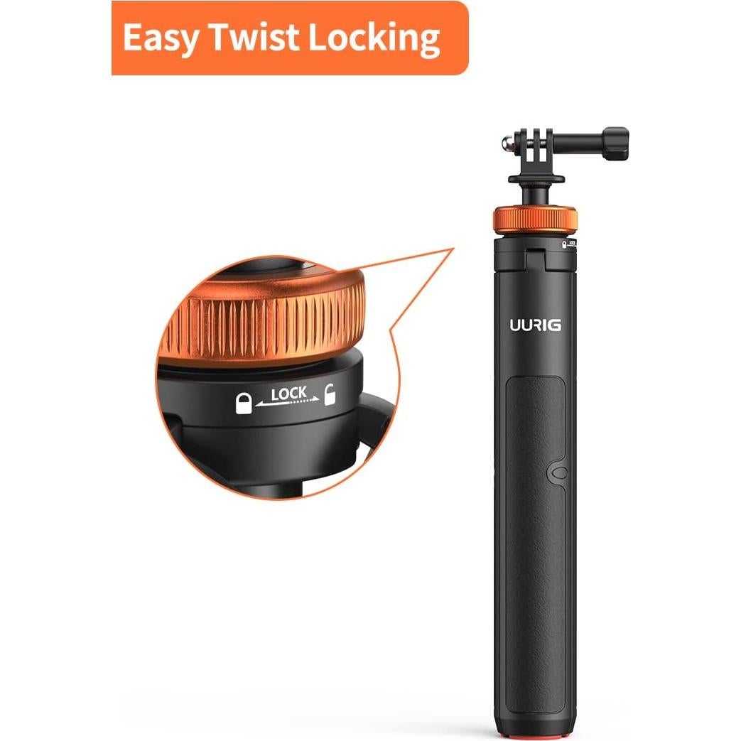 UURig Palo Selfie Telescópico con Trípode para GoPro y DJI
