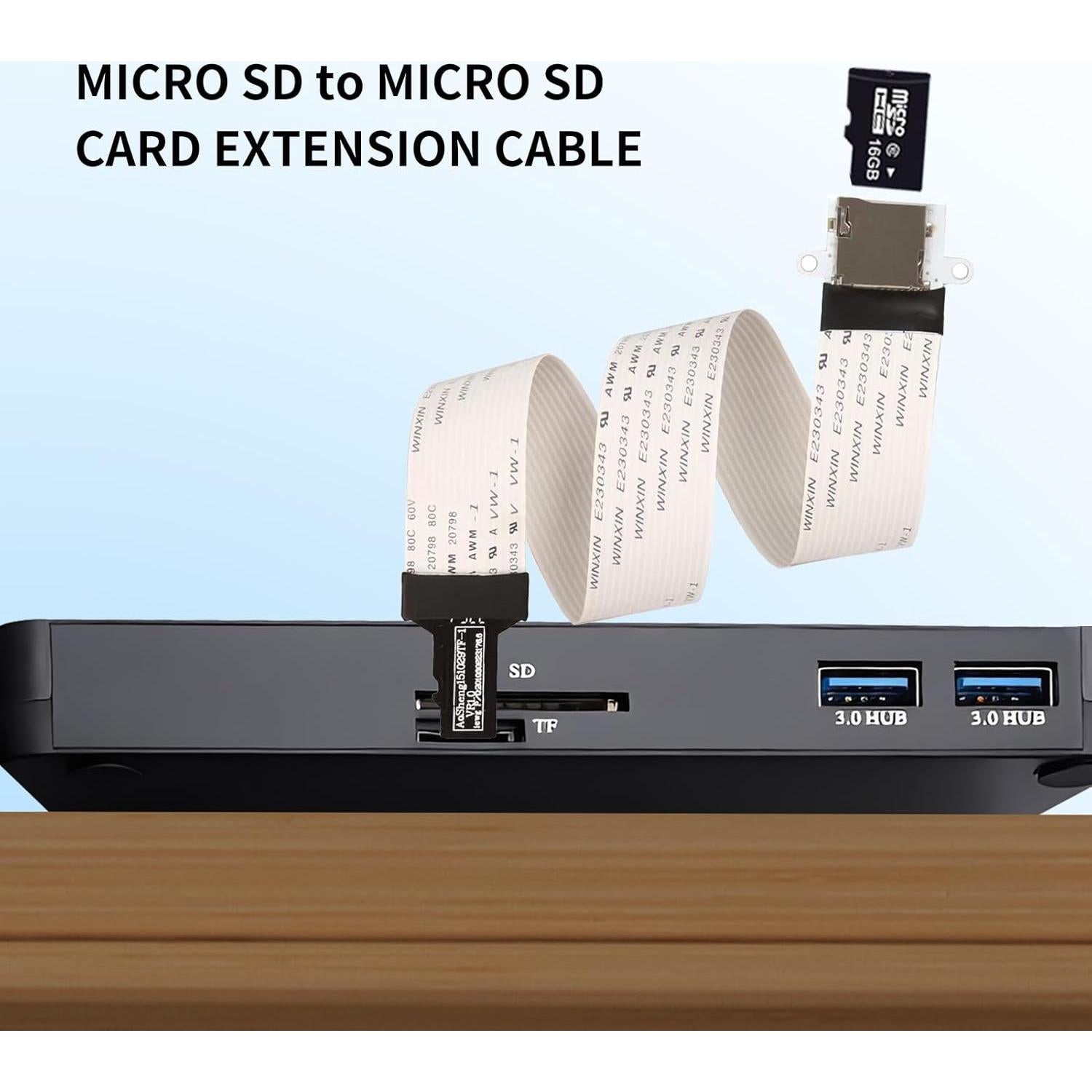Cable de Extensión Micro SD a Micro SD PinQiongZhe 60cm