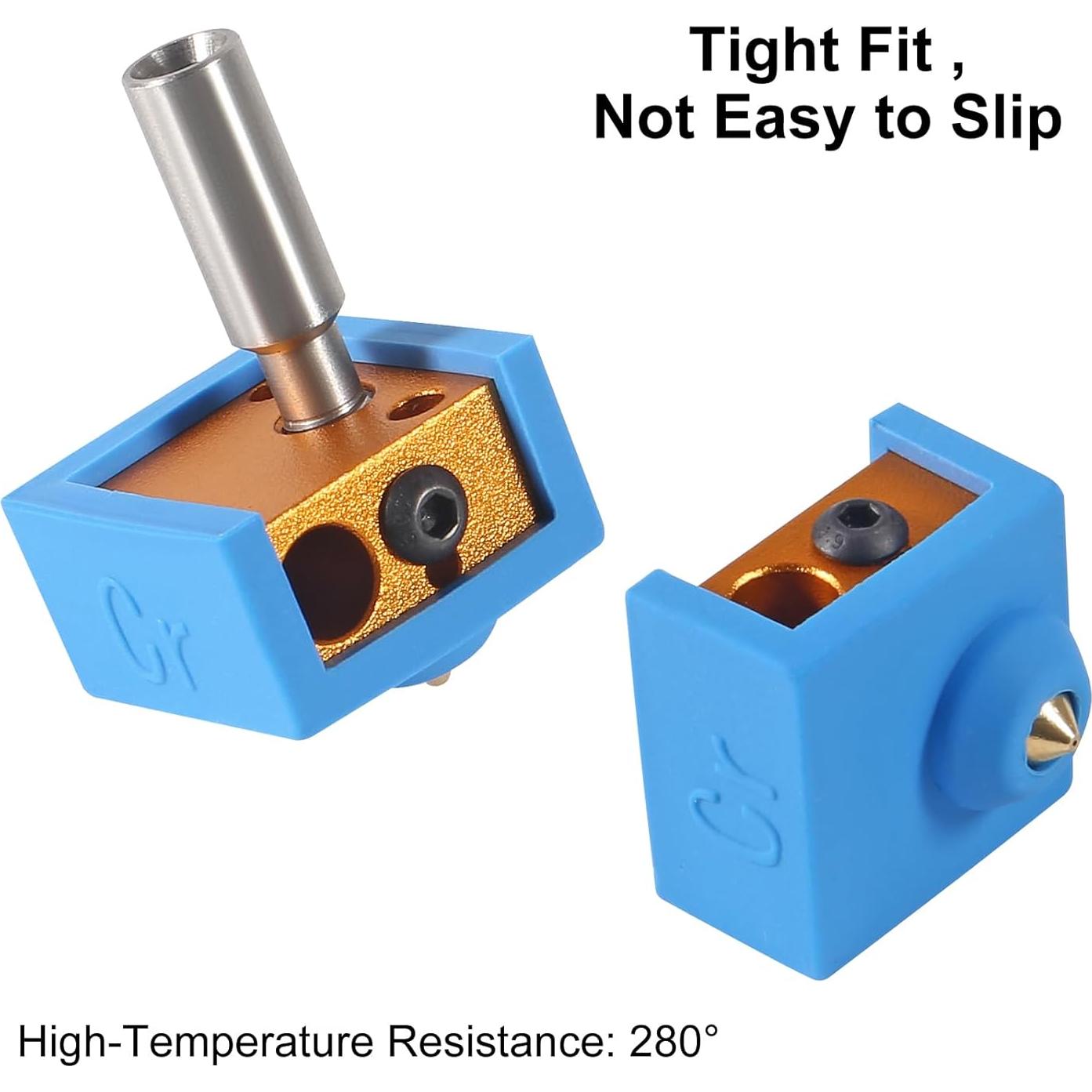 12 Calcetines de Silicona Azul para Hotend DORHEA 3D