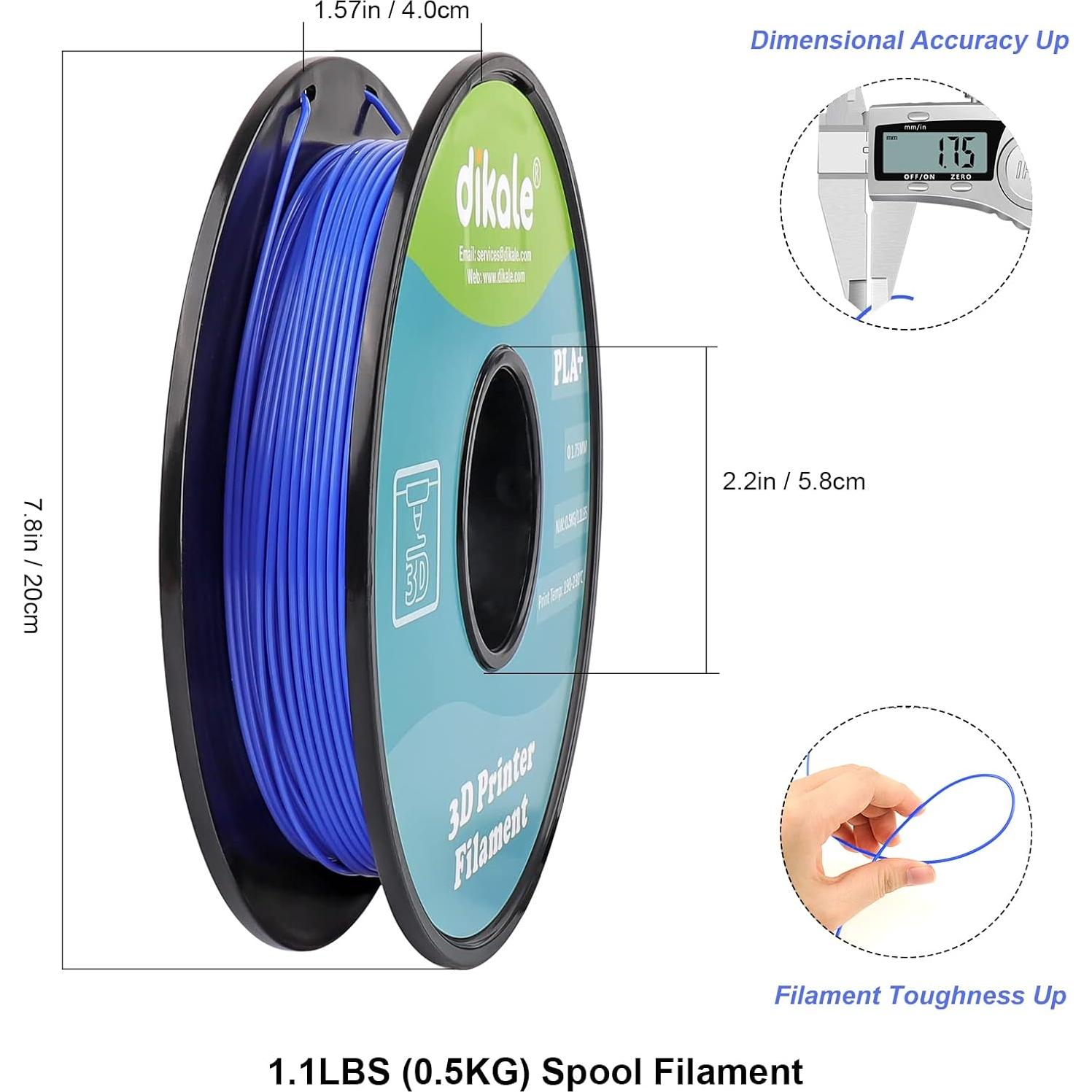Filamento PLA Pro 1.75mm dikale 12 Colores 6KG para Impresora 3D