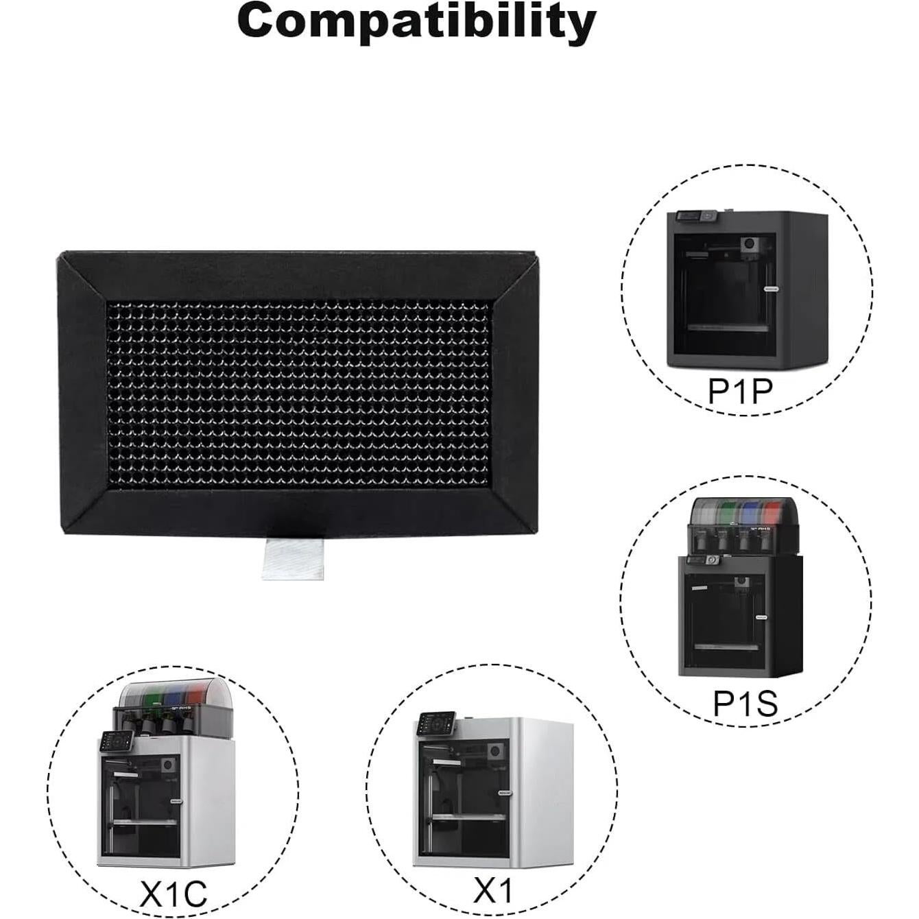 Cartucho Filtro Aire Carbón Activado 2 Piezas Bambu Lab X1C/P1P/P1S/X1/X1E
