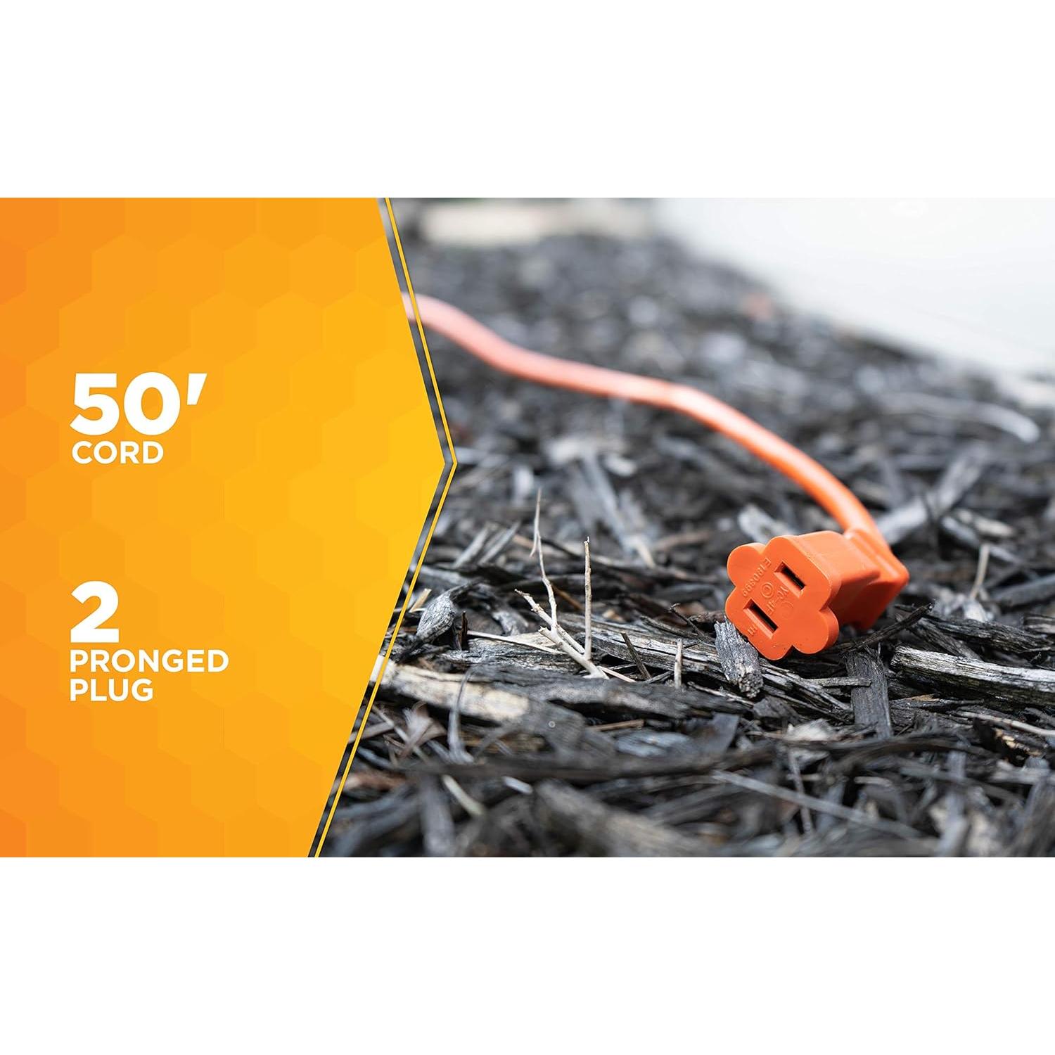 Cable de Extensión Woods 0723 16 AWG 15,24 m Naranja