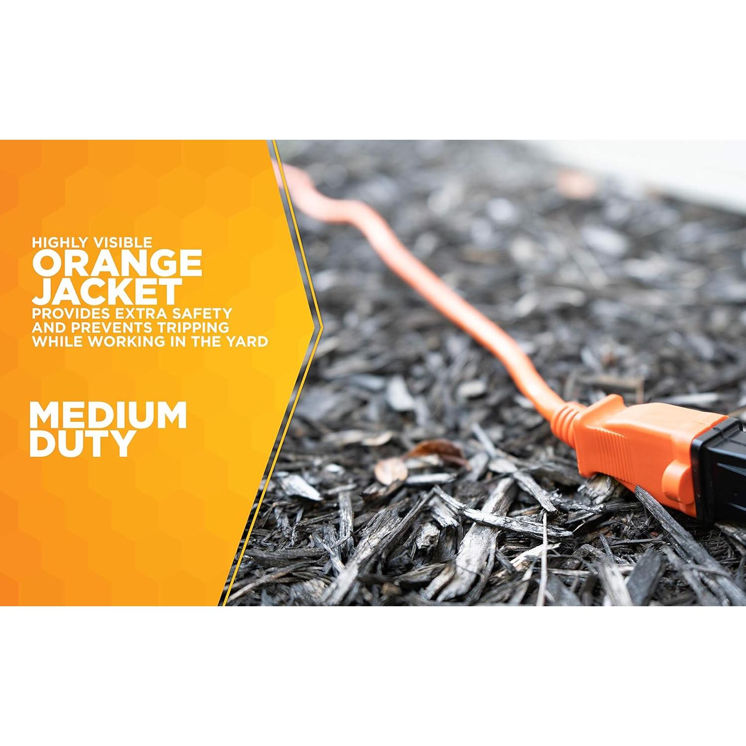 Cable de Extensión Woods 0723 16 AWG 15,24 m Naranja
